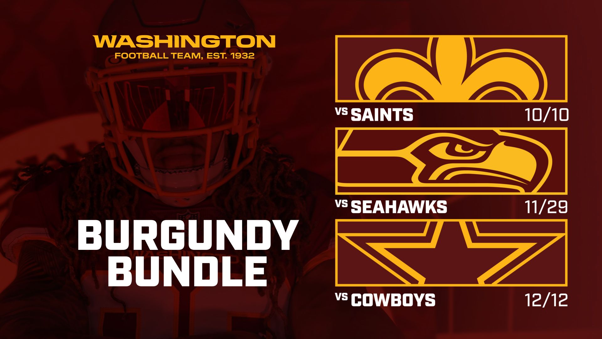 NFL Washington redskins sold bundle