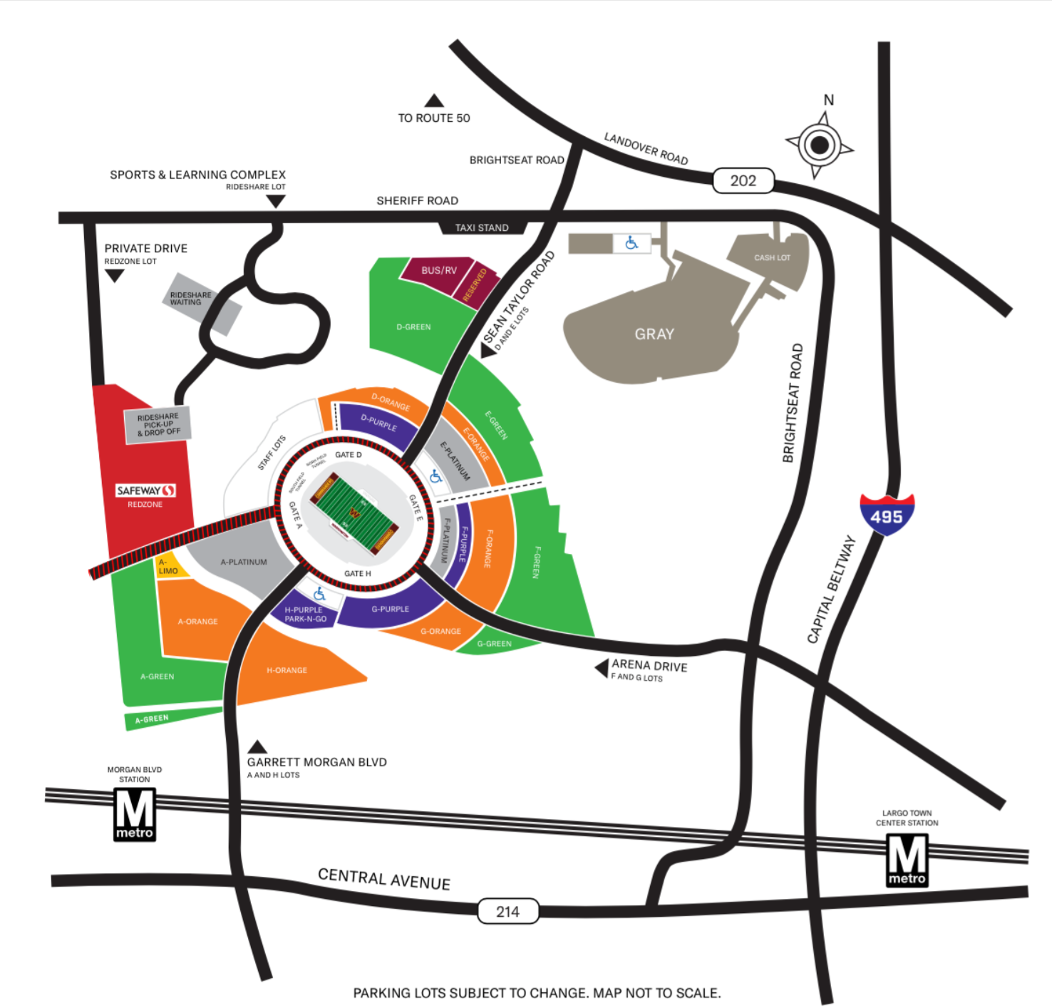 Fedexfield Parking And Directions Washington Football Team Washingtonfootball Com