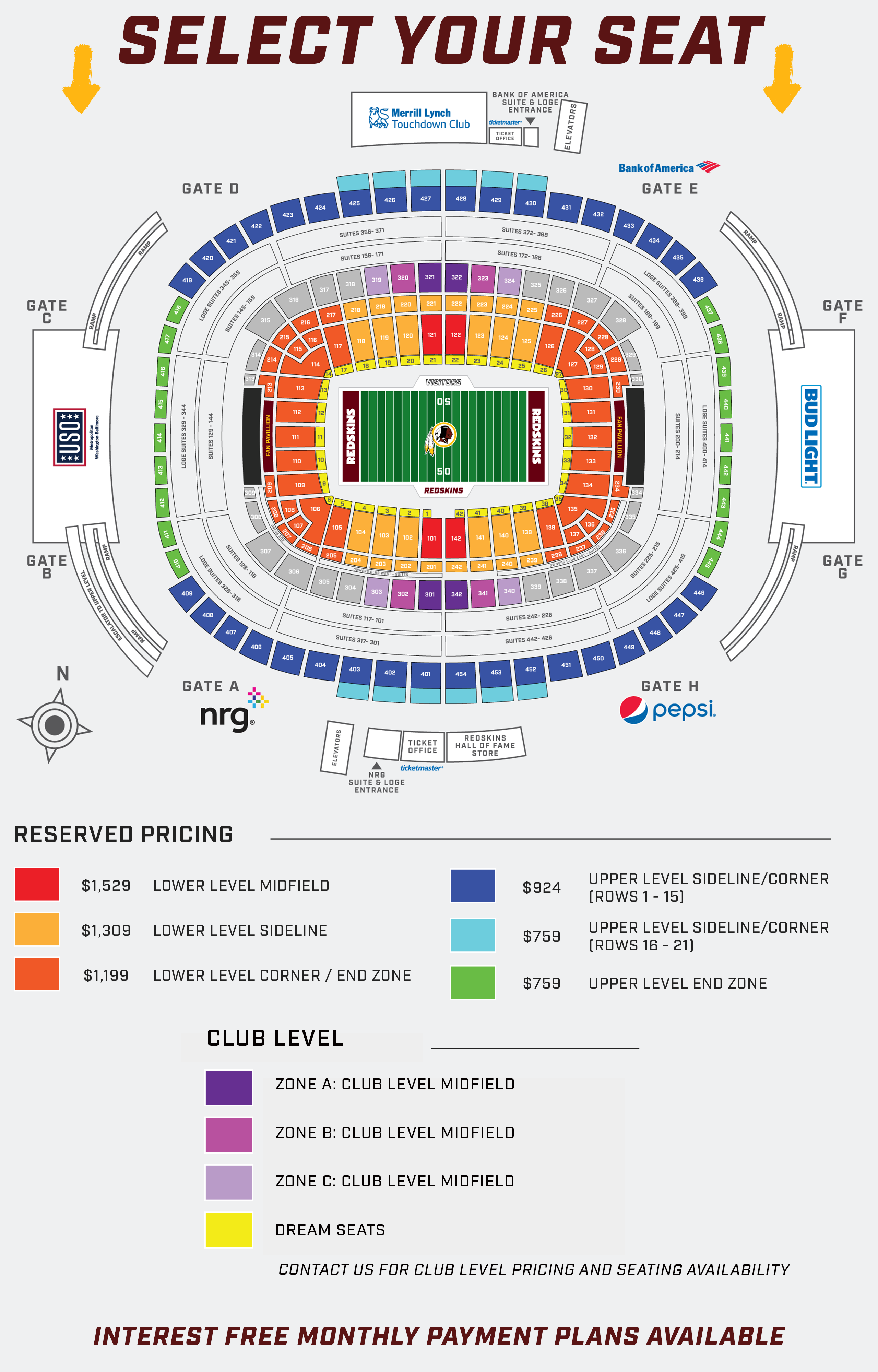 Premium Season Tickets  Washington Commanders 