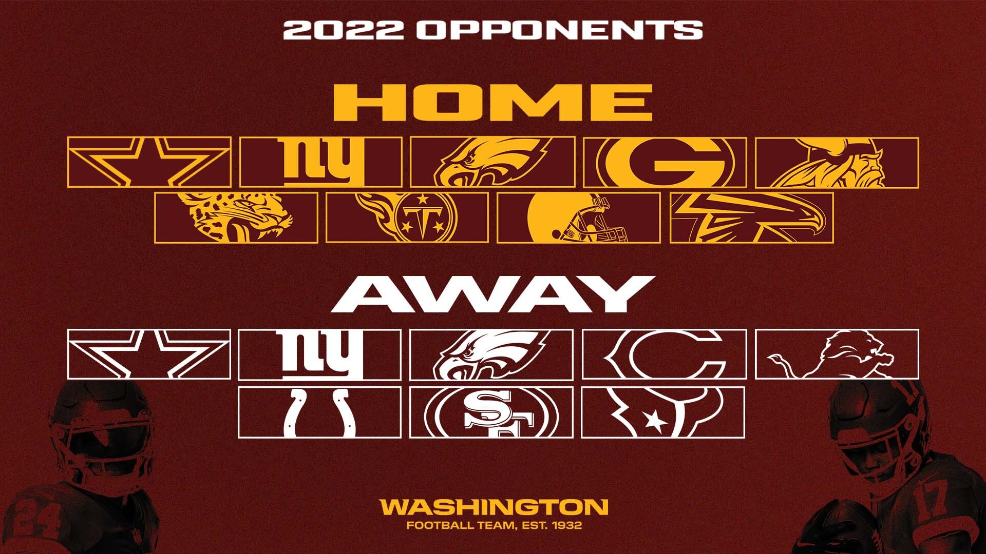 Redskins Preseason Schedule 2022 Washington's 2022 Home And Away Opponents Have Been Finalized