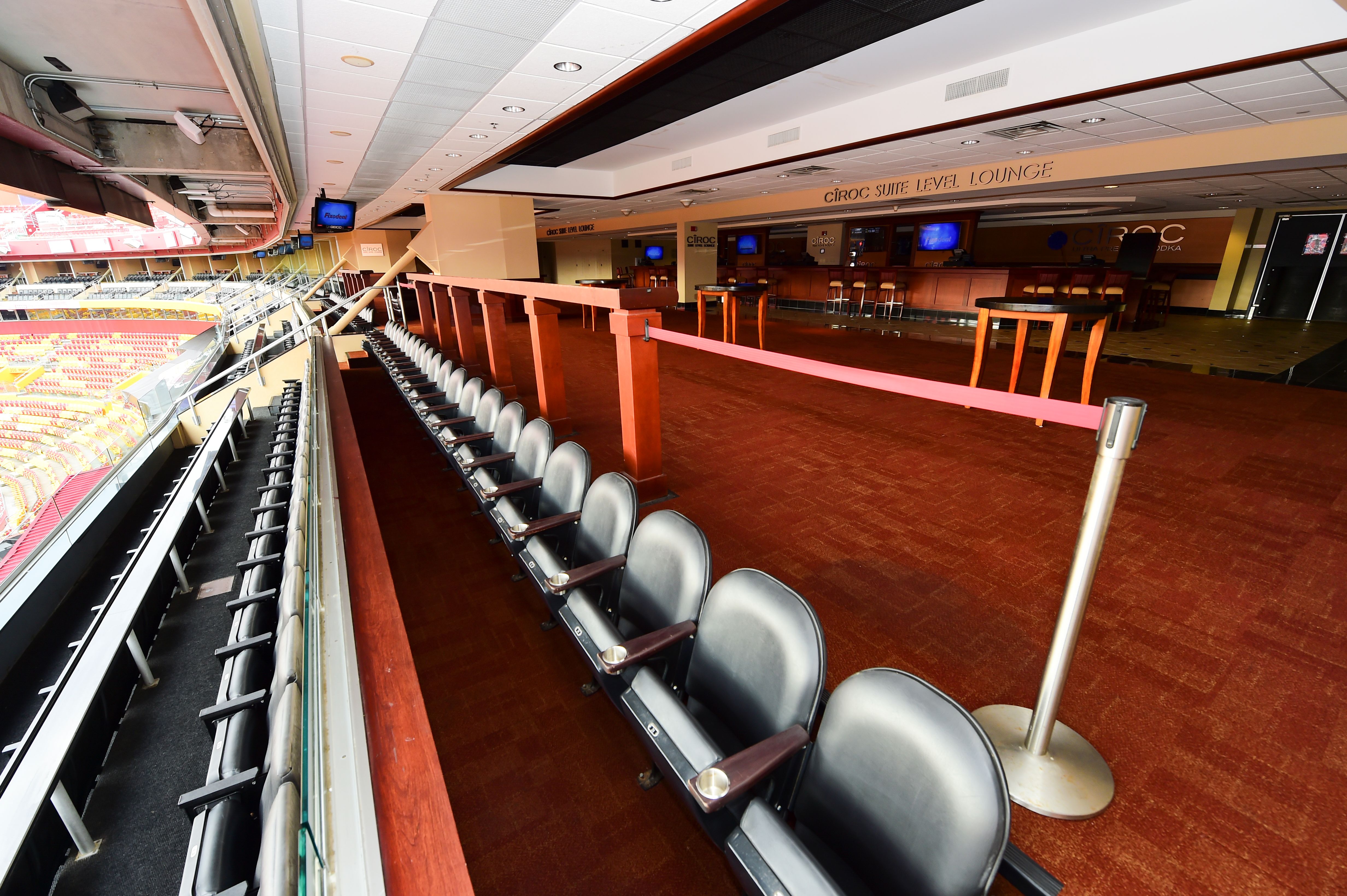 Photo of a Loge suite overlooking the field