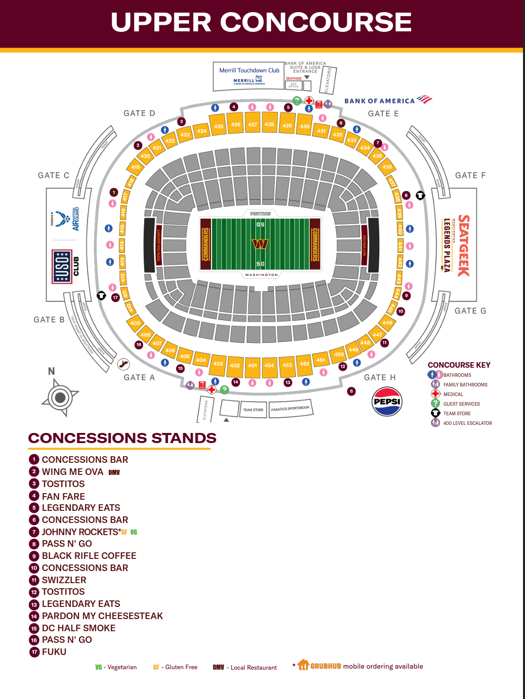 Washington Commanders Interactive Seating Chart with Seat Views