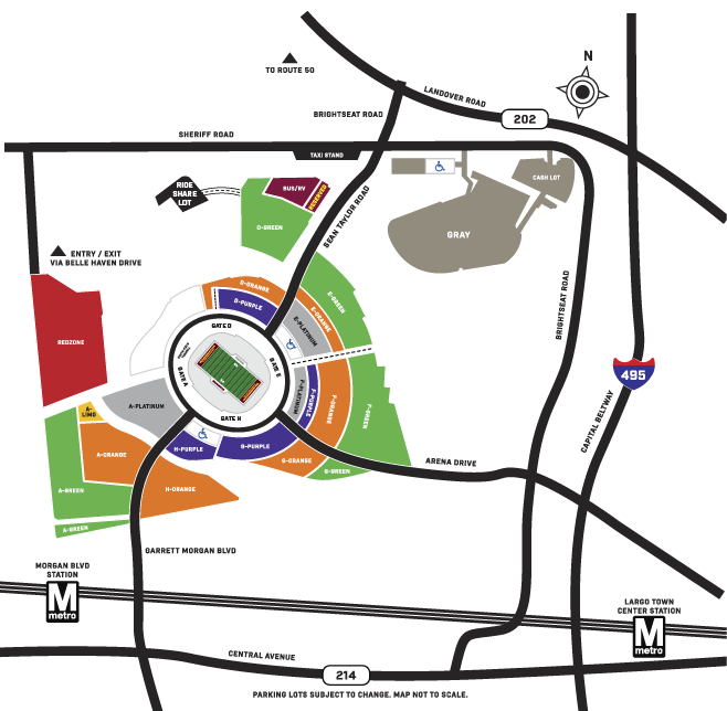 Ravens Parking Lot Map Fedexfield Parking And Directions | Washington Football Team -  Washingtonfootball.com