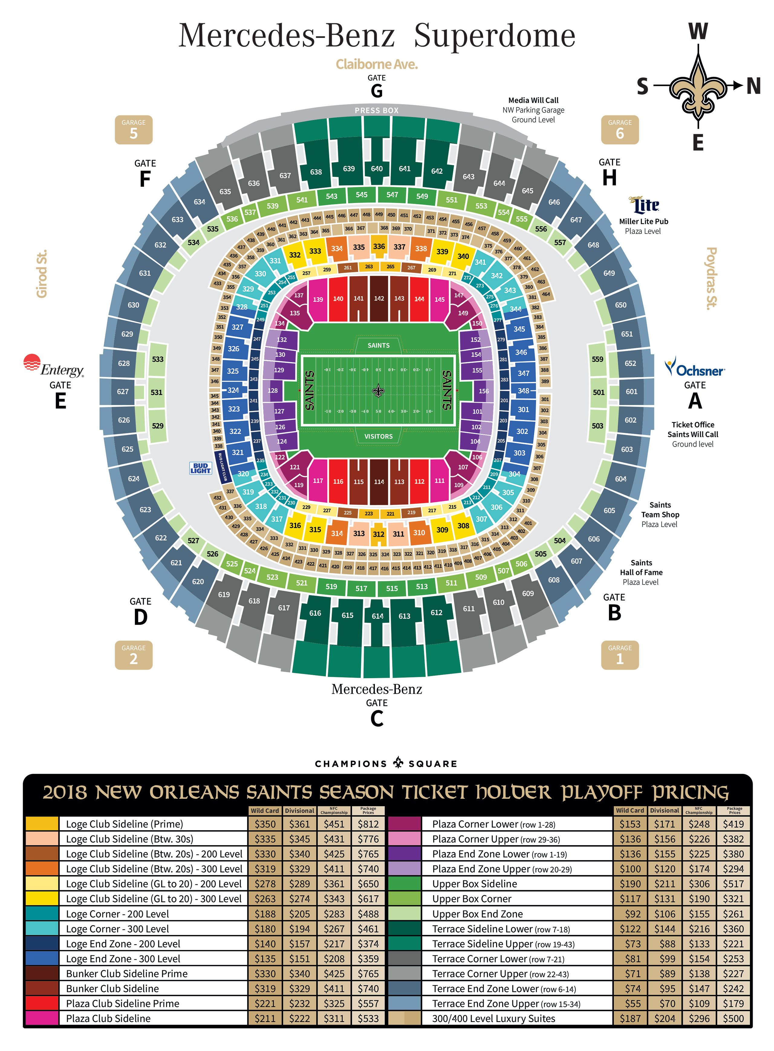 Saints Tickets Playoffs Pricing New Orleans Saints