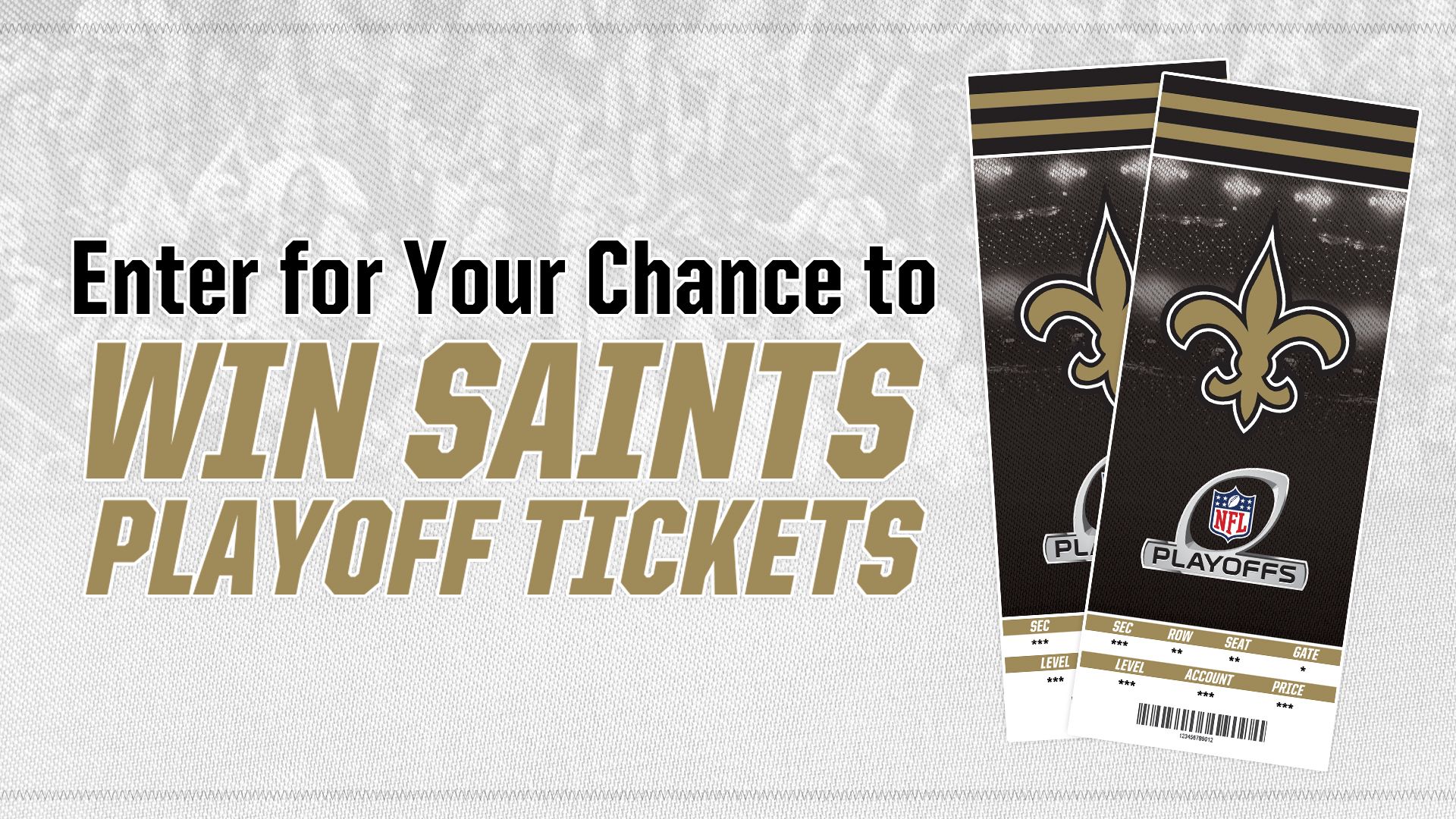 Saints Playoff Tickets Sweepstakes, New Orleans Saints