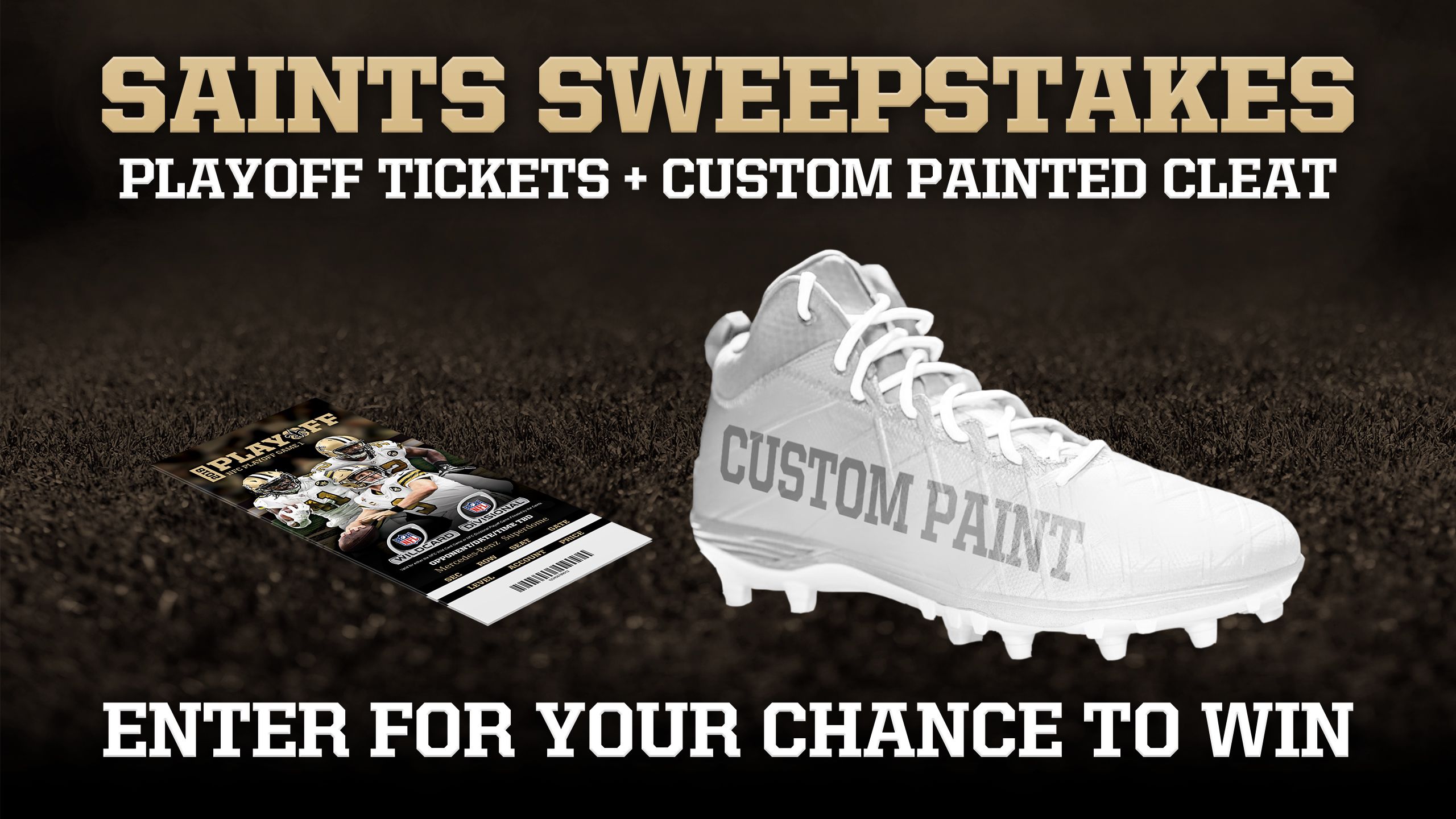 Saints Mardi Gras Cleats Sweepstakes