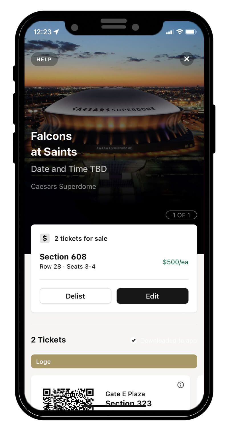 You will be able to edit and/or delist your for sale tickets any time before they are sold.