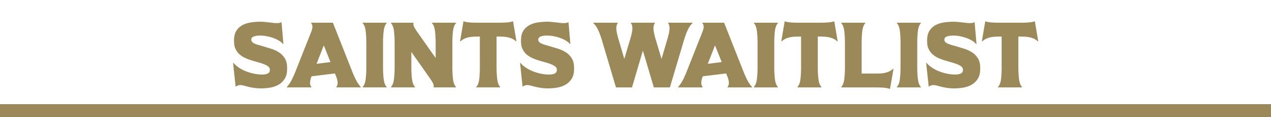 New Orleans Saints Season Tickets Waitlist