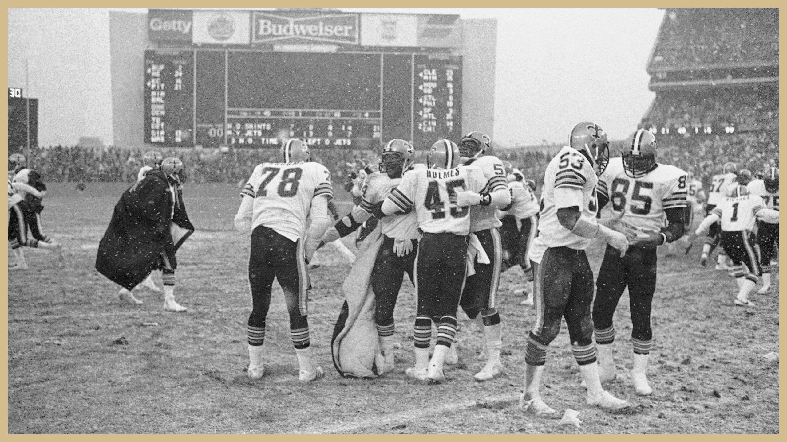 1969 Pre-Season Banned Black New Orleans Saints Black Riddell TK1 Helmet