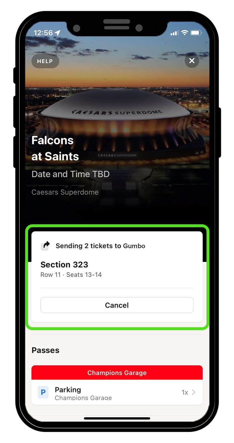 You can see the status of your sent tickets and have the option to cancel the send if the tickets are still "pending".