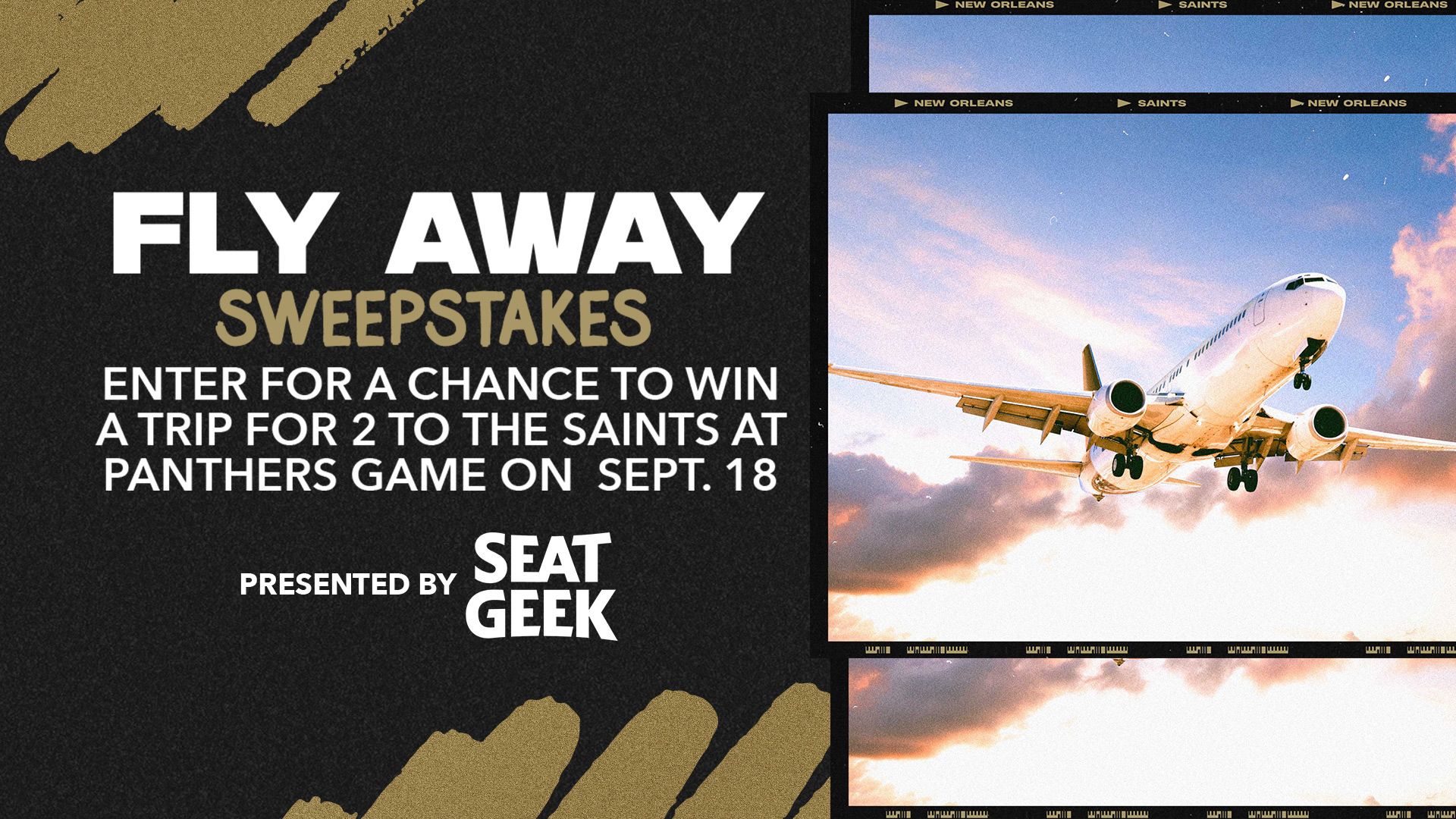 Saints Fly Away Sweepstakes, New Orleans Saints