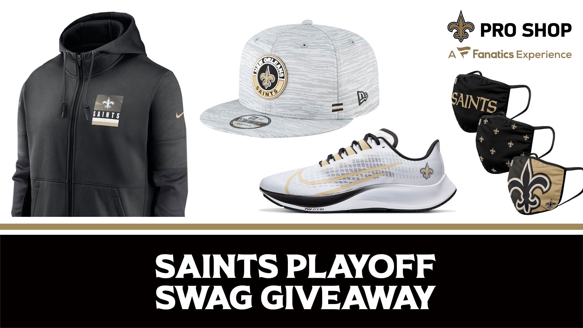 New Orleans Saints - Get the latest Black & Gold swag - enter for