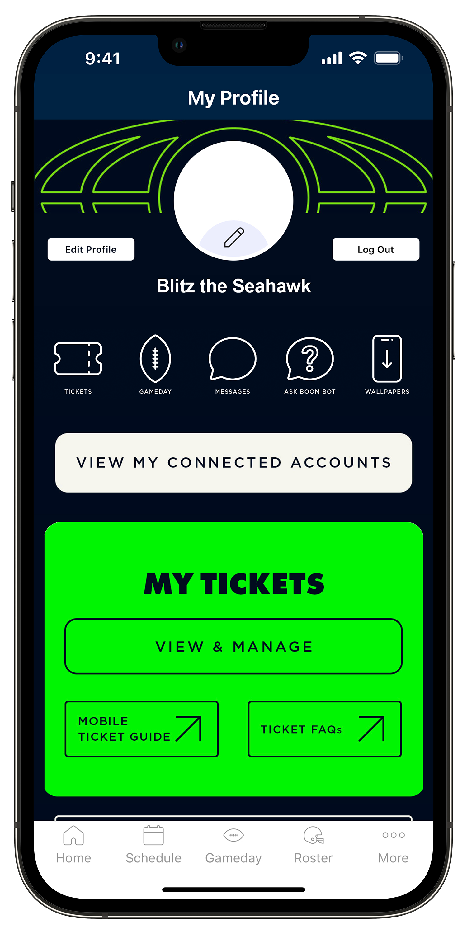 Seahawks Mobile App for iPhone, Android, iPad