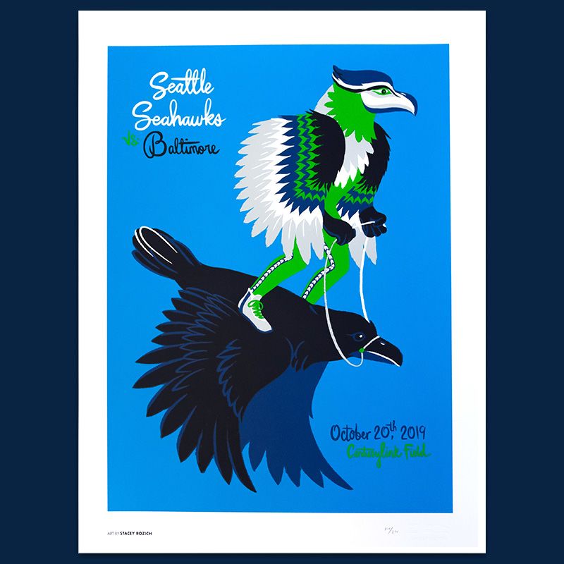 Seahawks Game Day Poster Mirror Paper Variant — SASHA BARR