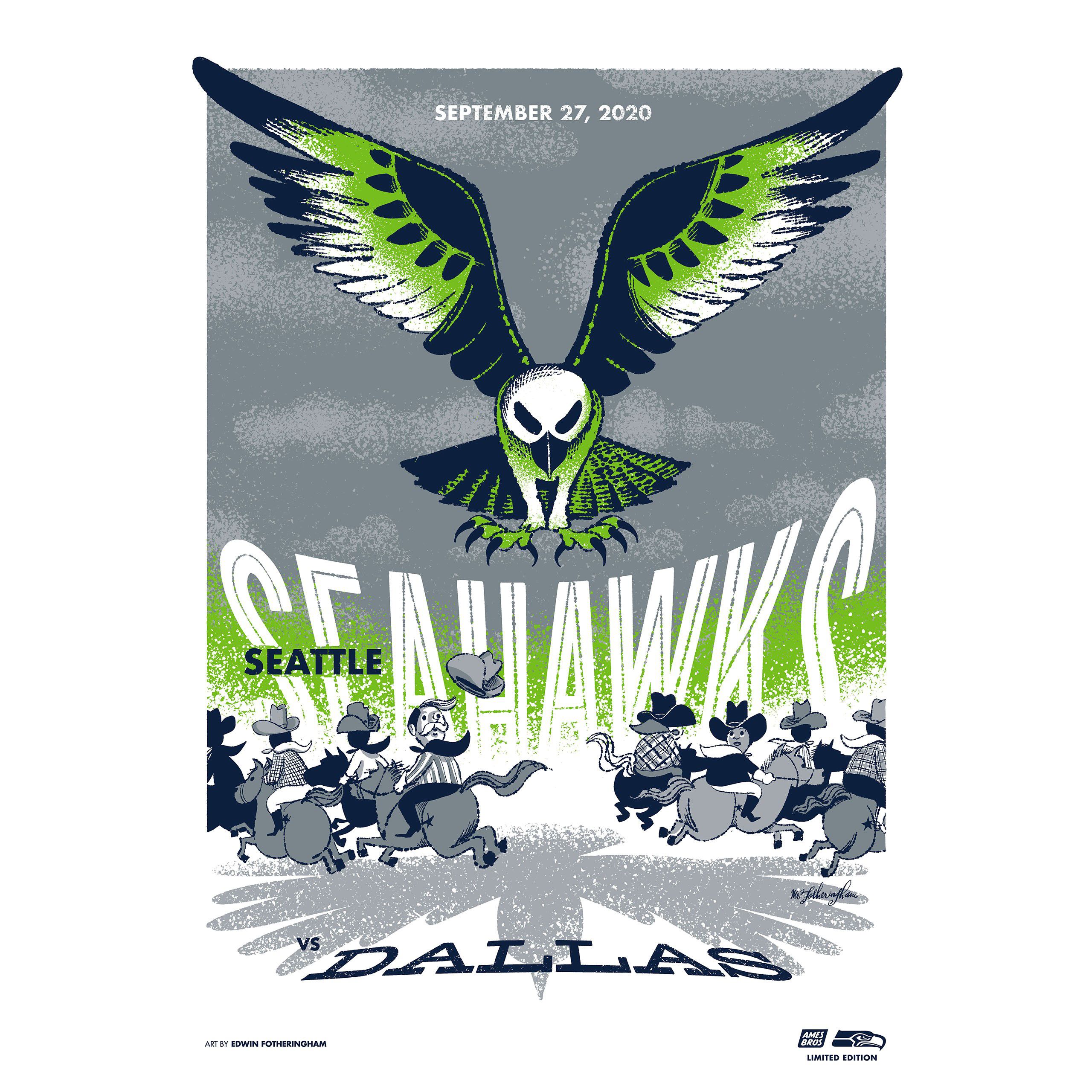 Seattle Seahawks Vs San Francisco 2019 Game Day Poster Ltd. 