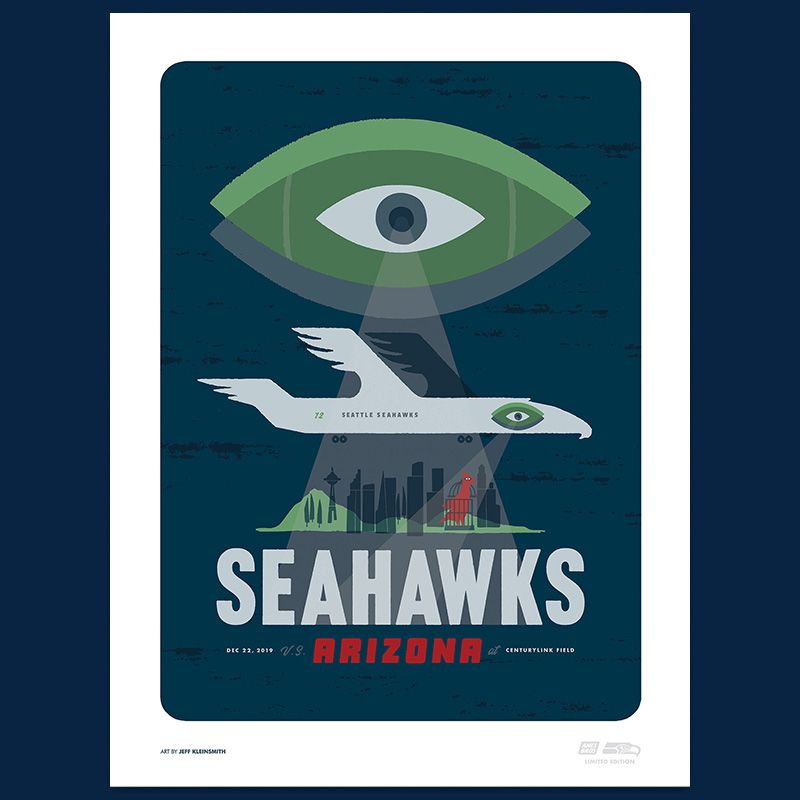 Seattle Seahawks Limited Edition Gameday Poster vs Arizona Cardinals 2019