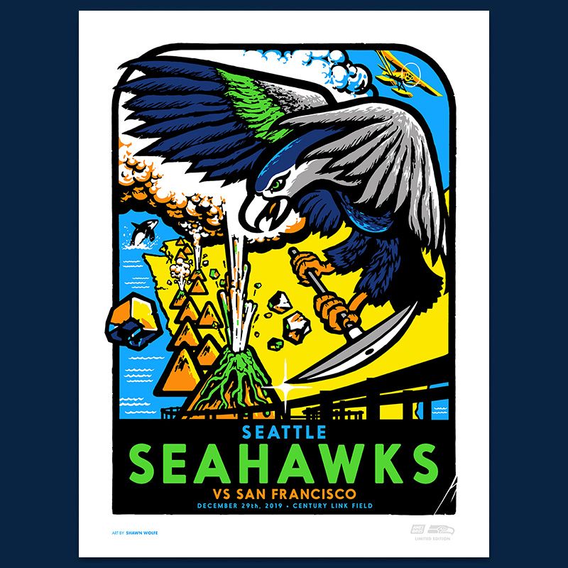 Seattle Seahawks Vs San Francisco 2019 Game Day Poster Ltd. 