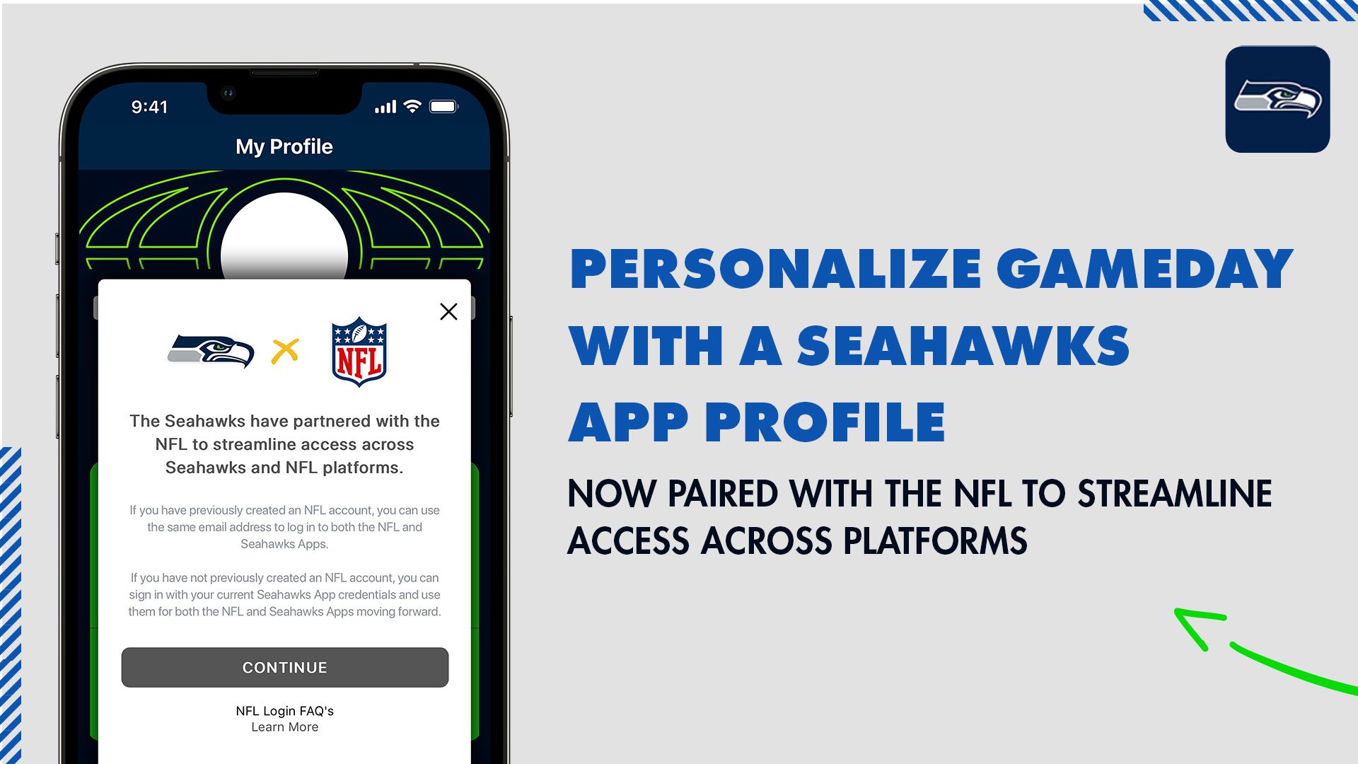 Create a Seahawks Mobile App Profile