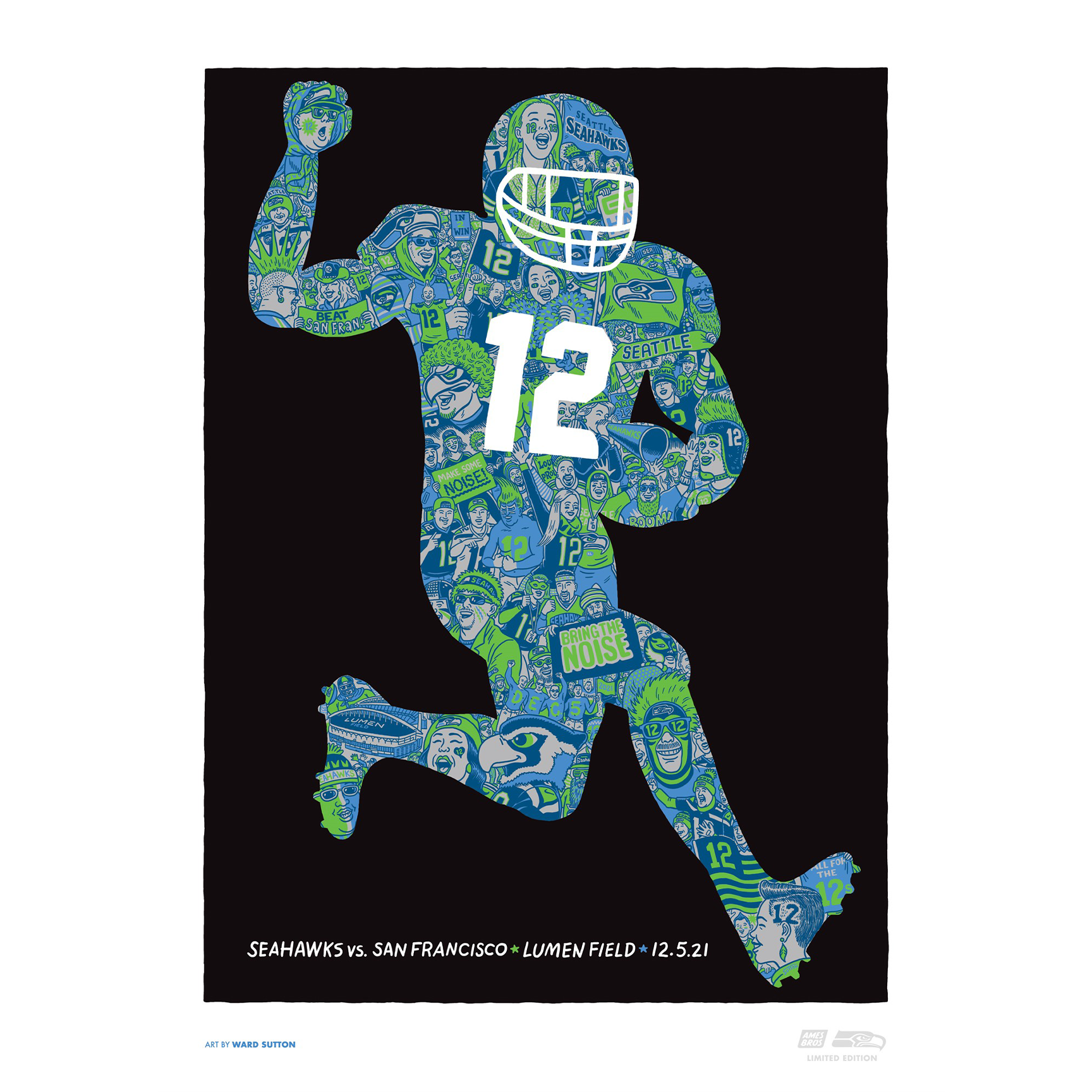 Seattle Seahawks 12th Man Art T-Shirt