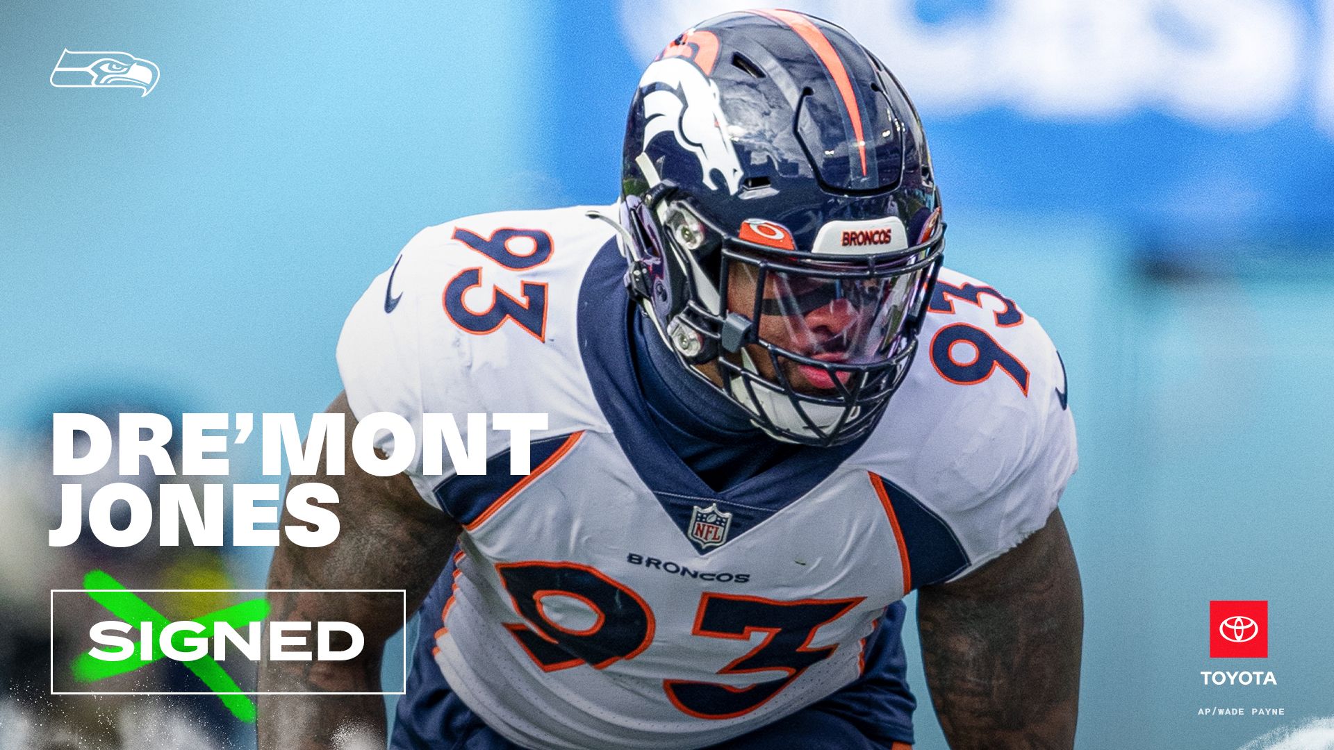 Source: Seahawks reach deal with DL Dre'Mont Jones