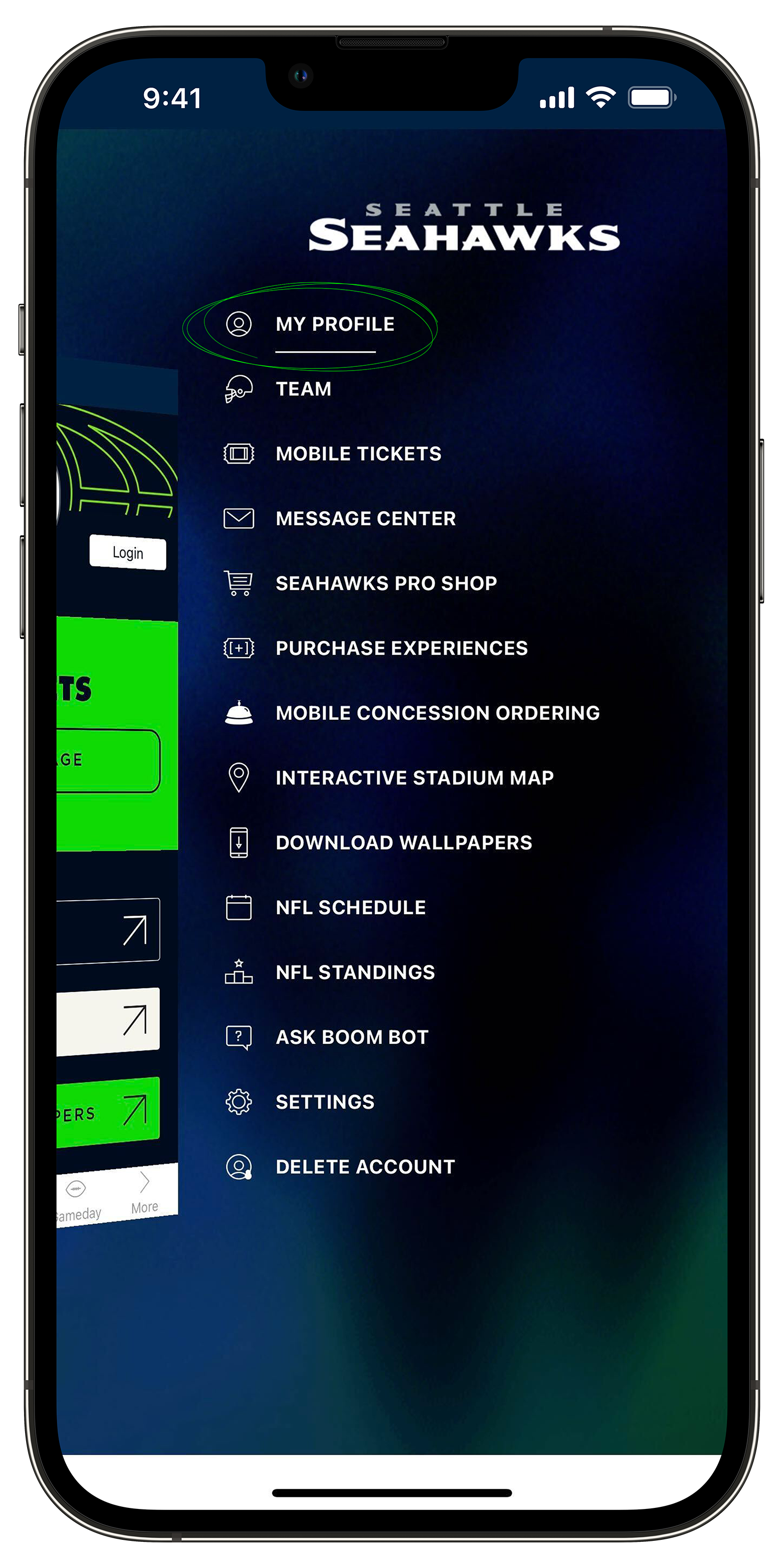 Seahawks Mobile App for iPhone, Android, iPad