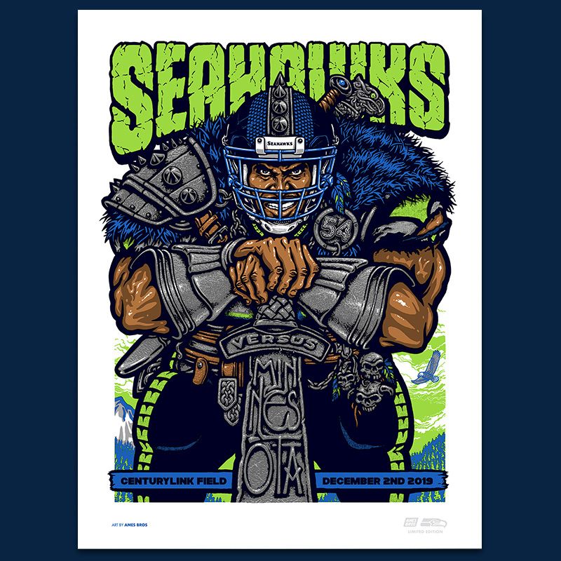 2022 Seahawks vs. Raiders Gameday Poster – Ames Bros