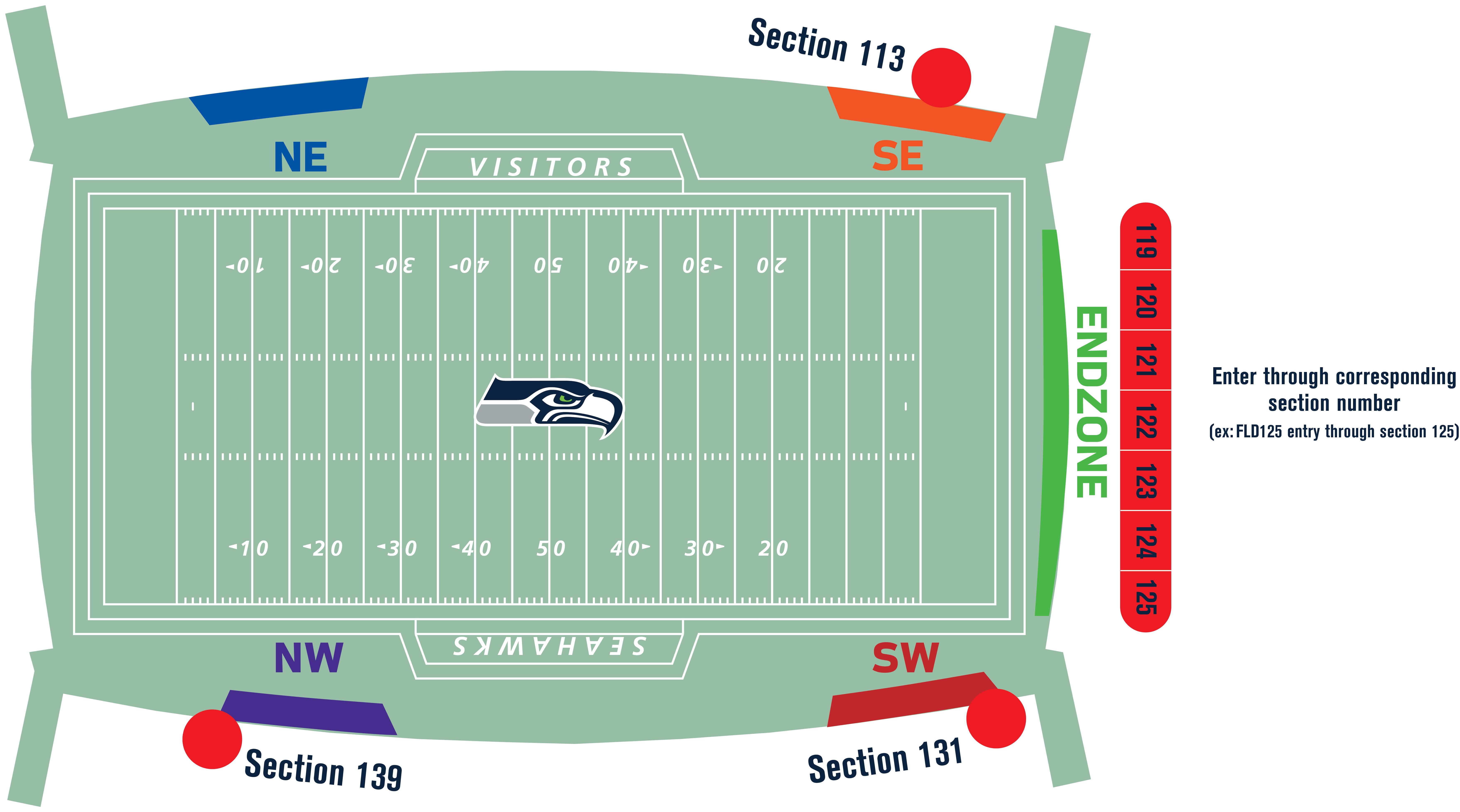 Seahawks Field Seats  Seattle Seahawks –