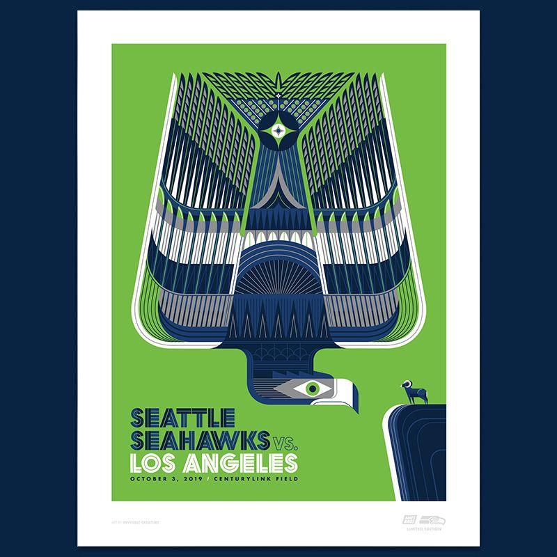 2022 Seahawks vs. Raiders Gameday Poster – Ames Bros