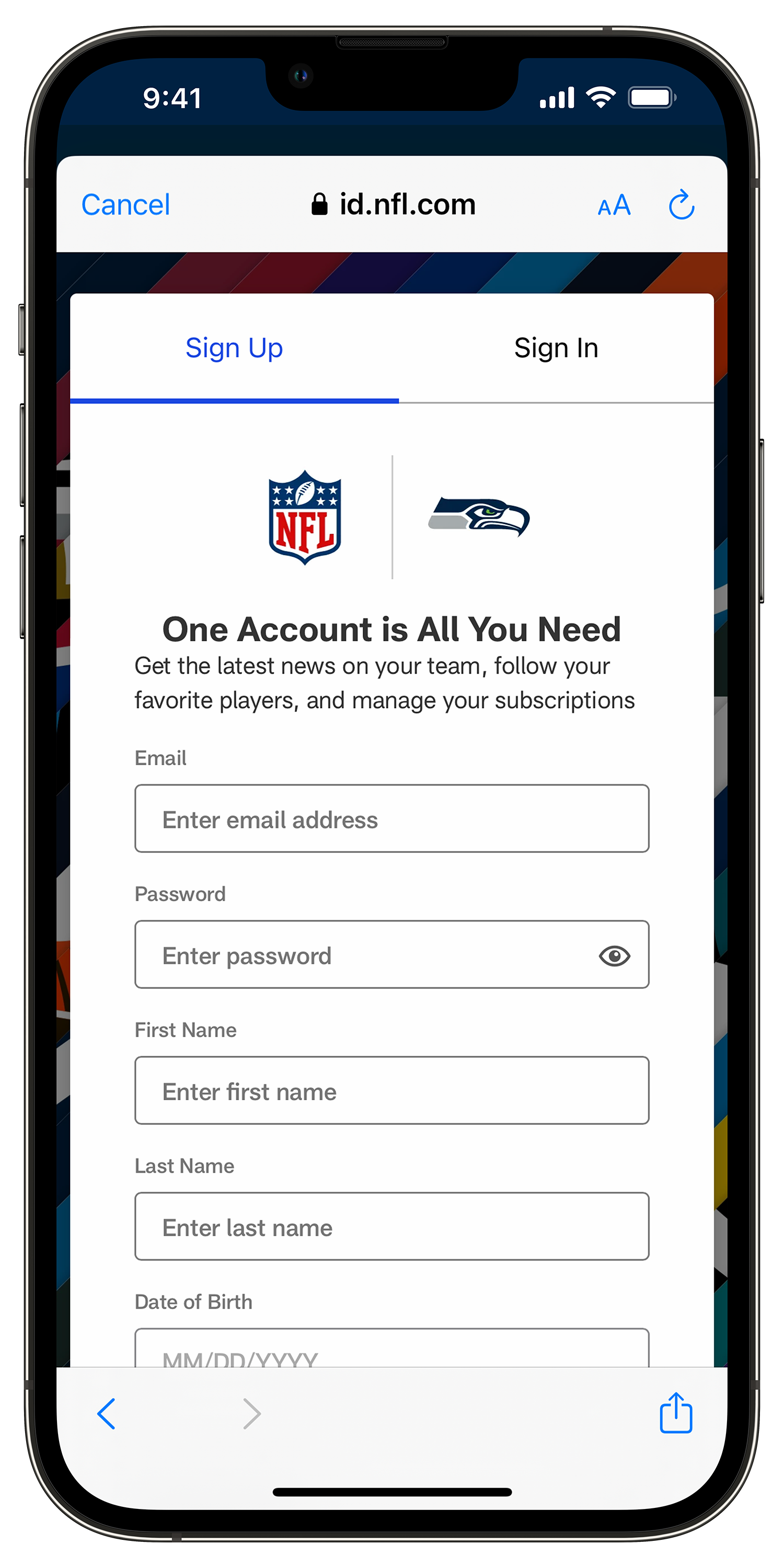 Seahawks Mobile App for iPhone, Android, iPad