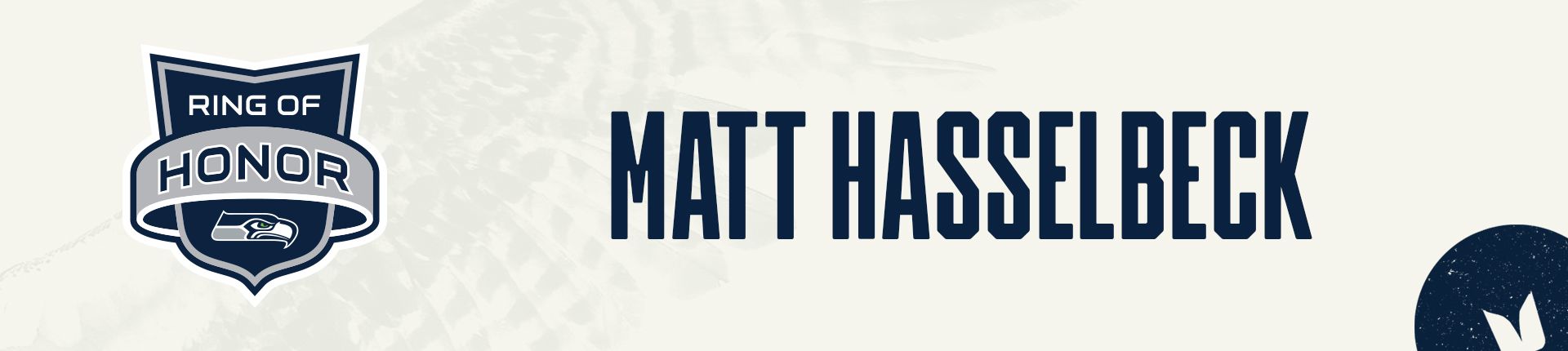 Matt Hasselbeck takes his place in Seattle's Ring of Honor - The San Diego  Union-Tribune