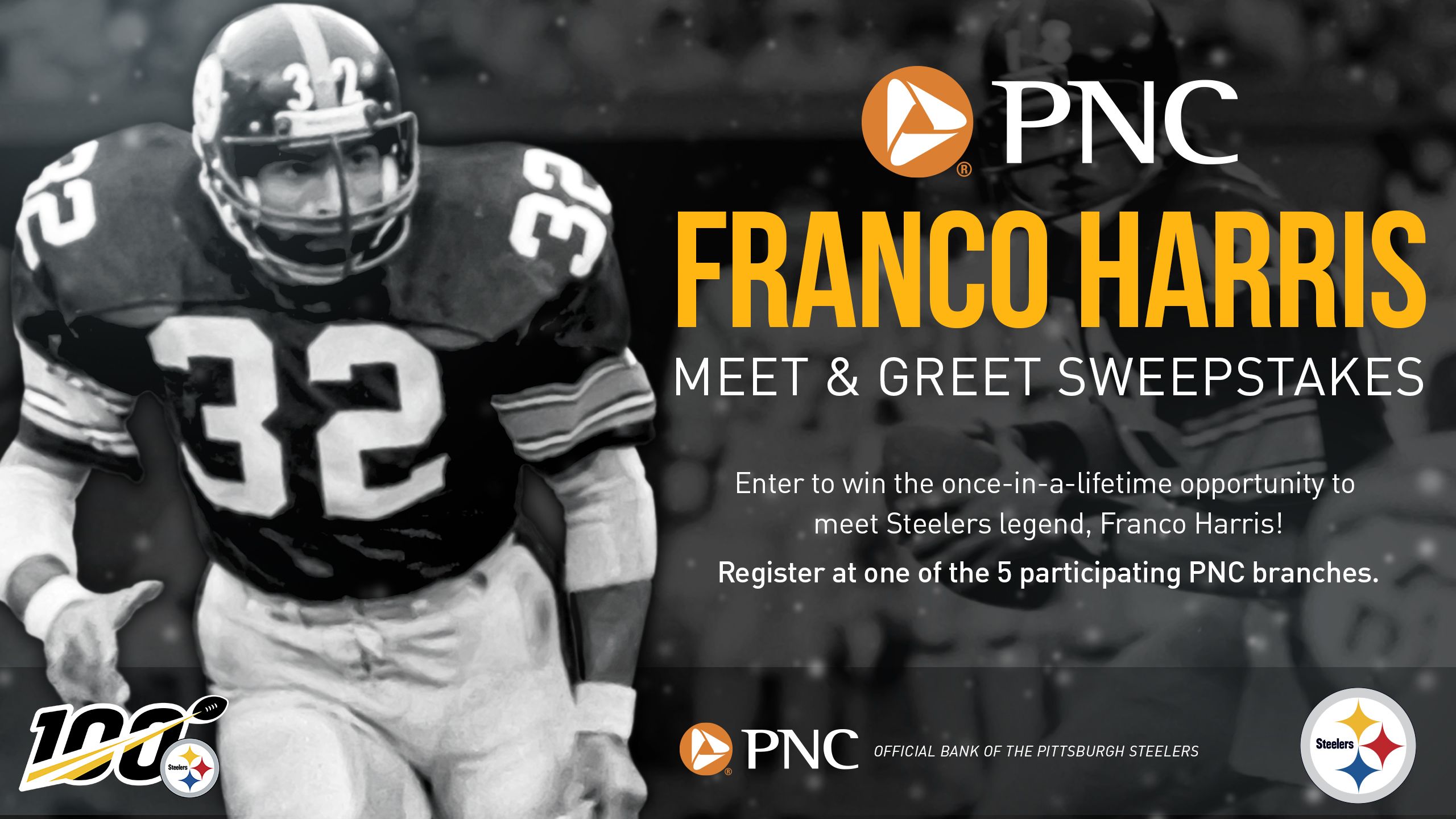 Pittsburgh Steelers/ PNC Bank Meet Franco Harris Pittsburgh Steelers