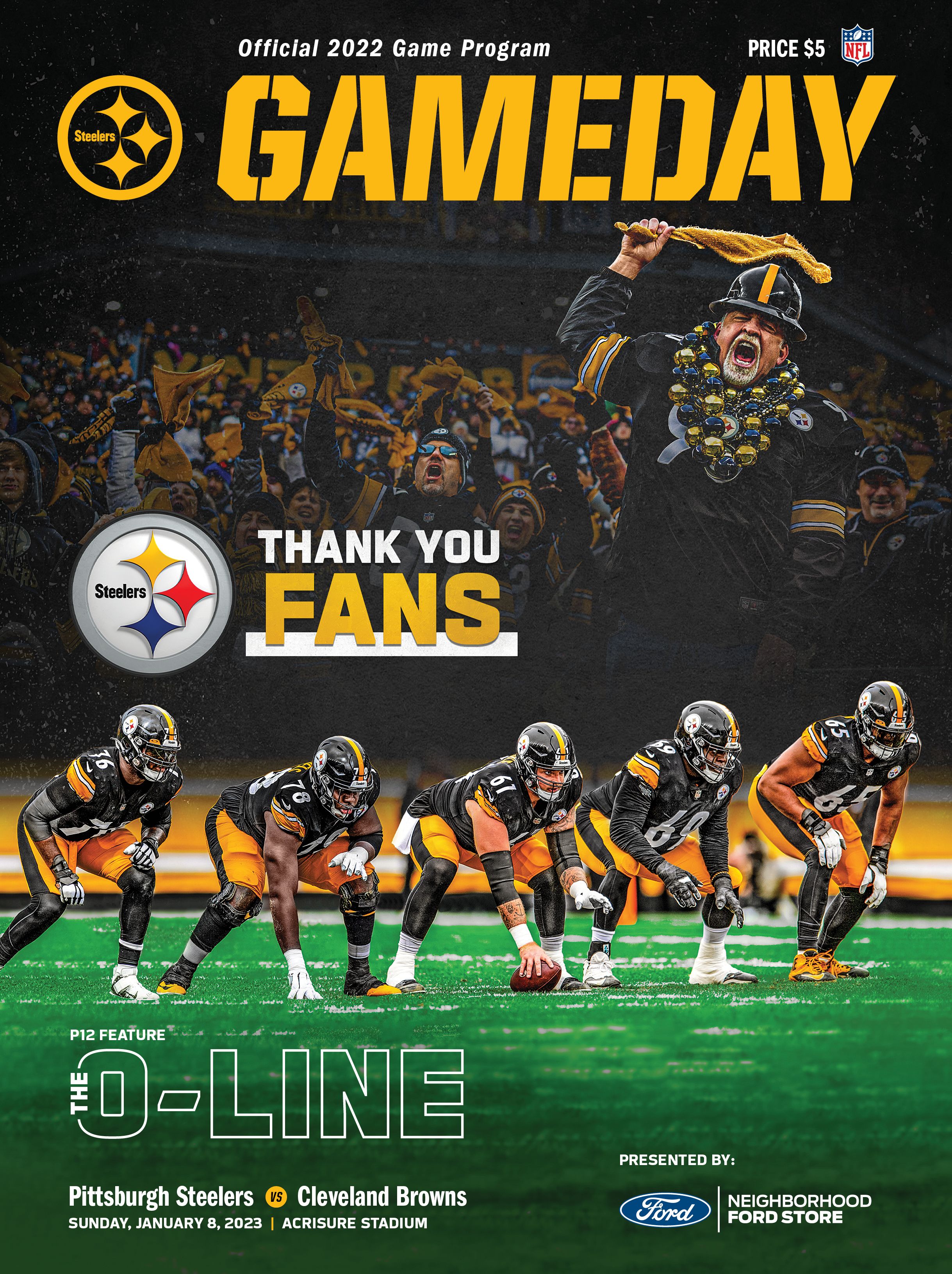 Pittsburgh Steelers 2023 Cleveland Browns Gameday Poster