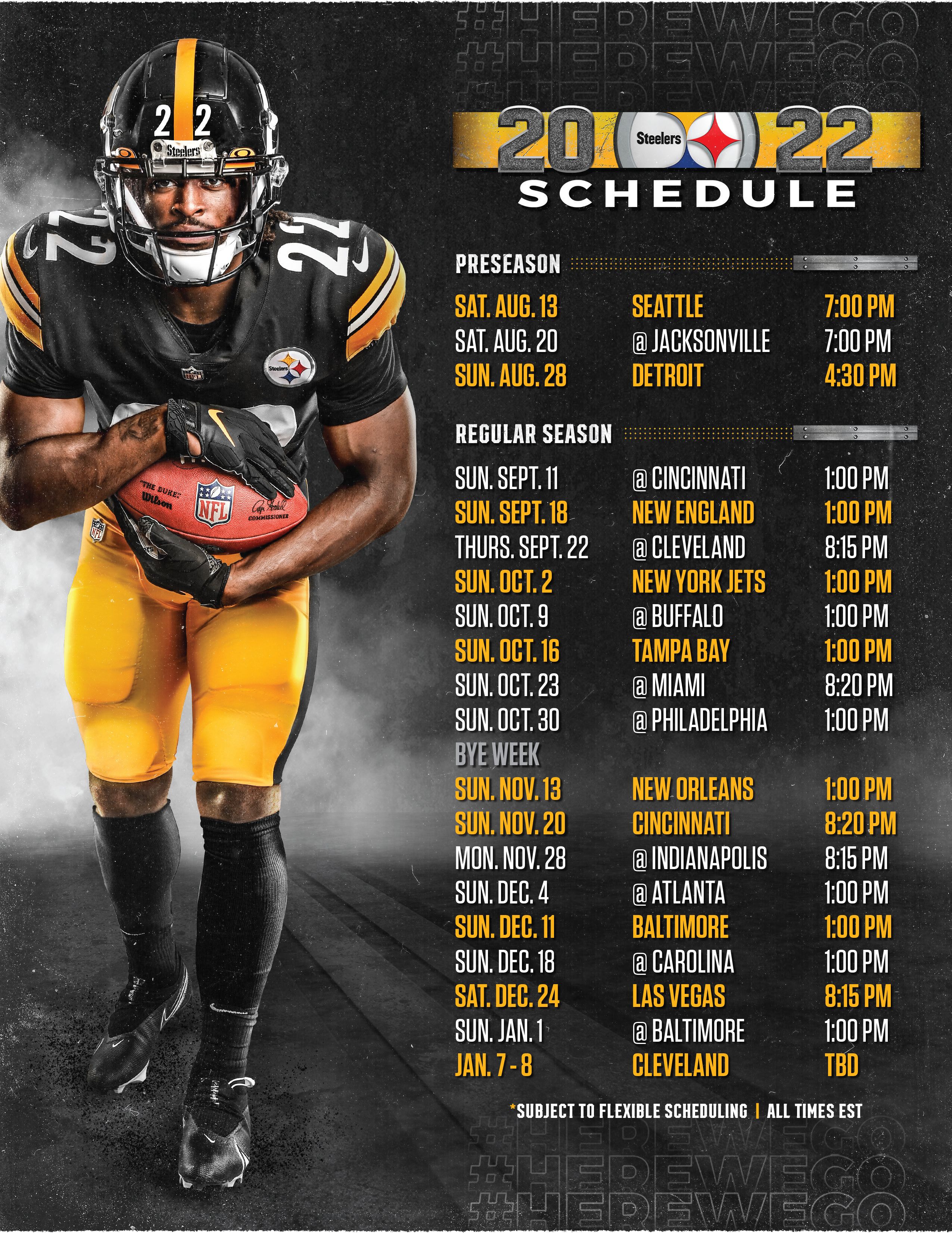 Free Printable Steelers Schedule Printable Templates