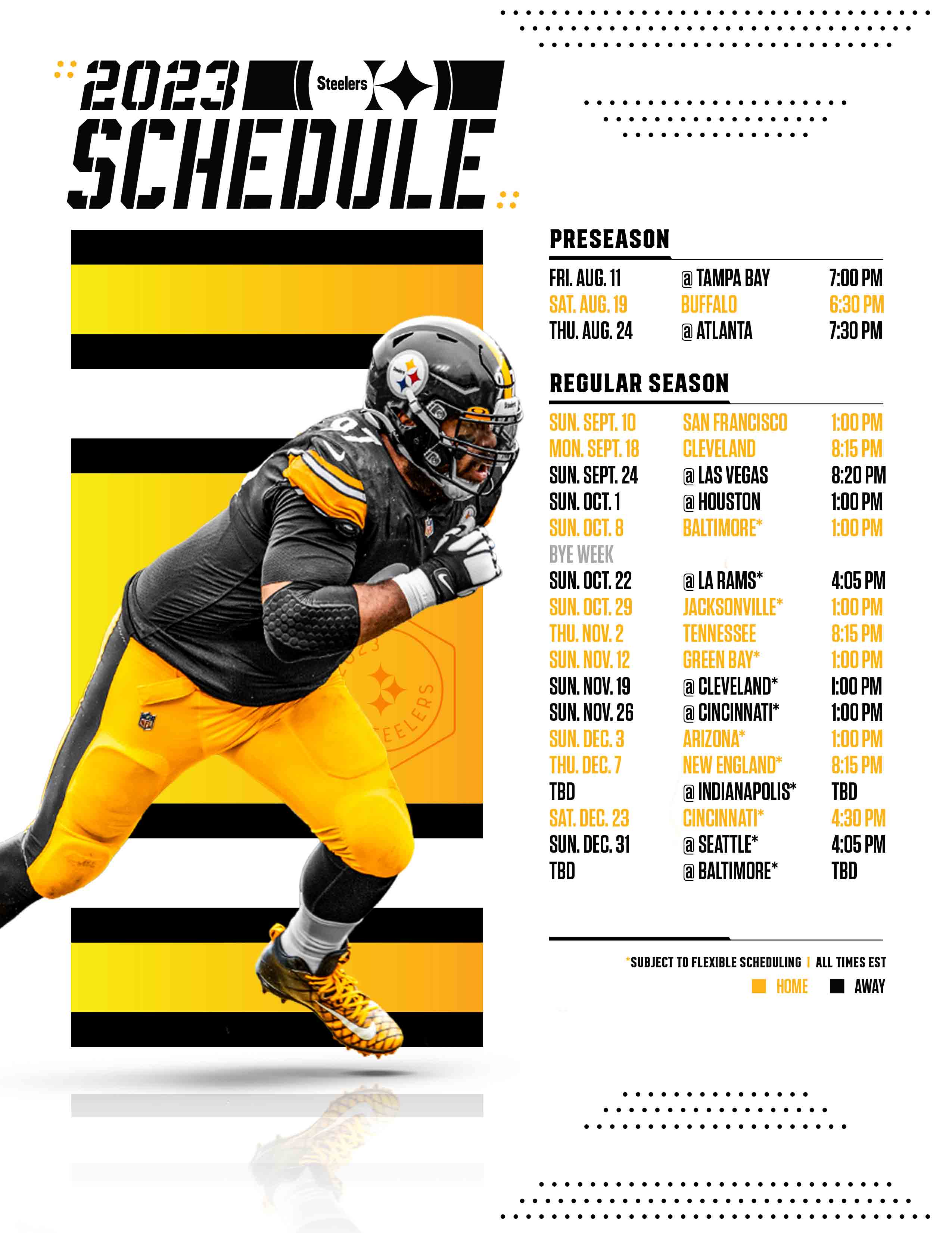 Steelers Schedule  Pittsburgh Steelers 