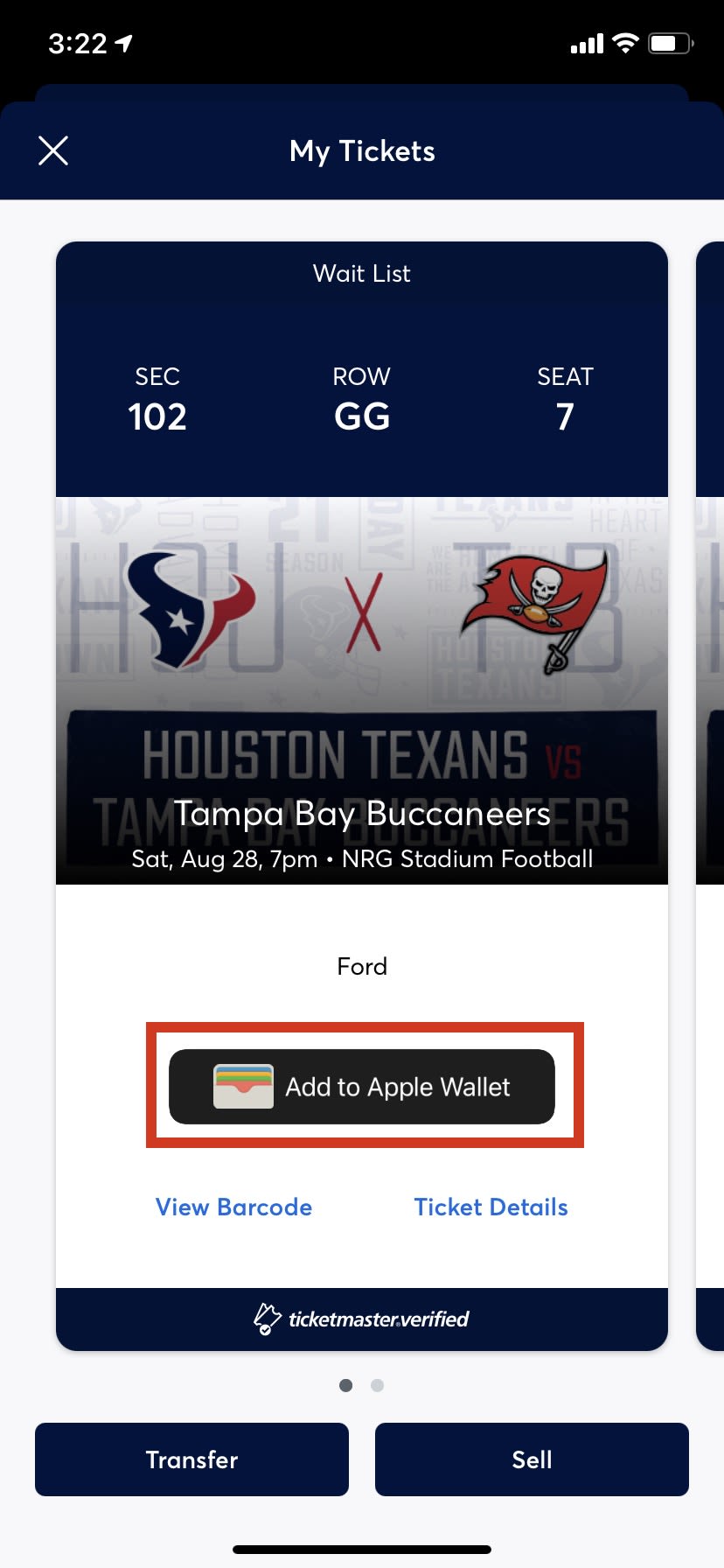 Buy & Sell Houston Texans Tickets