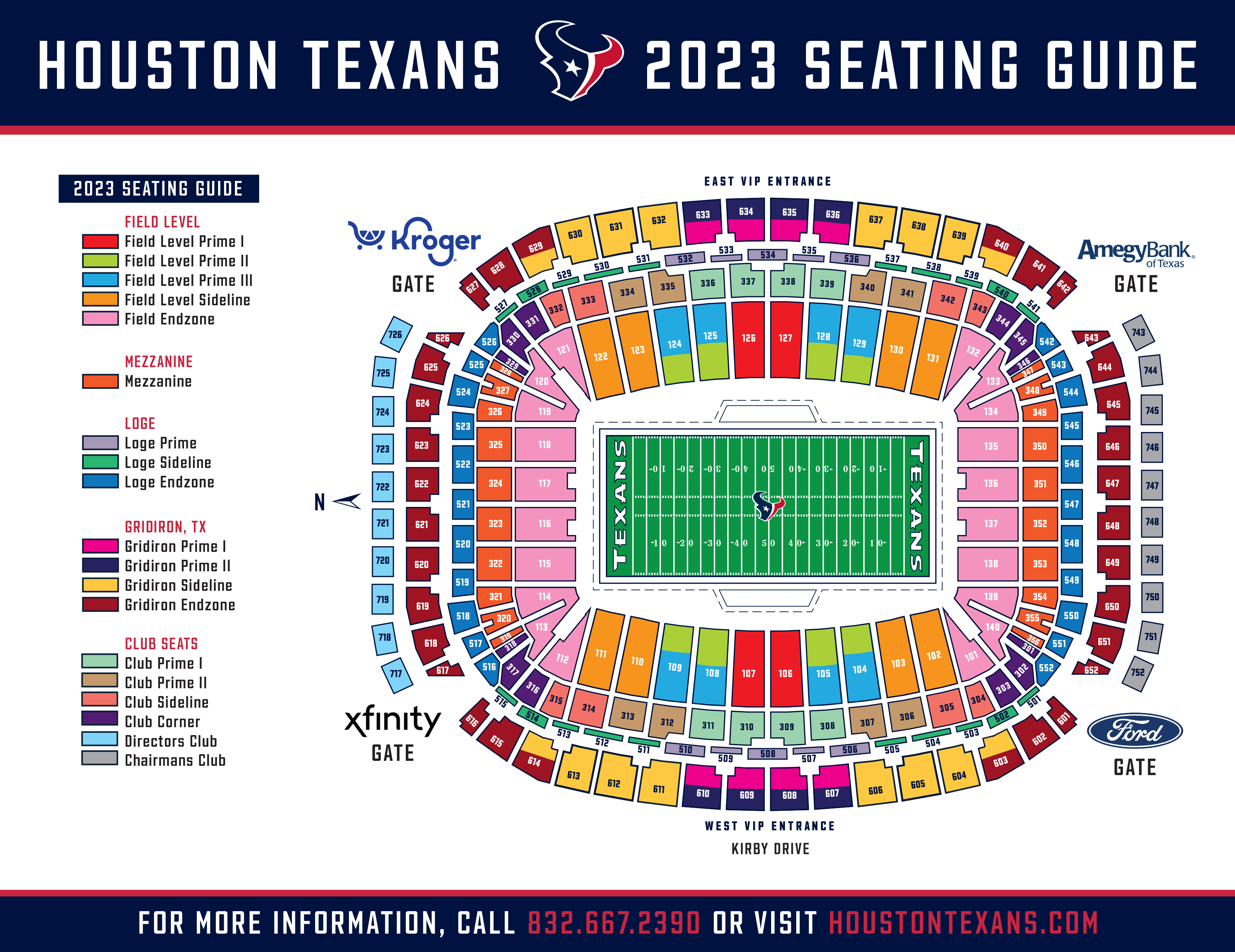 Breakdown Of The NRG Stadium Seating Chart