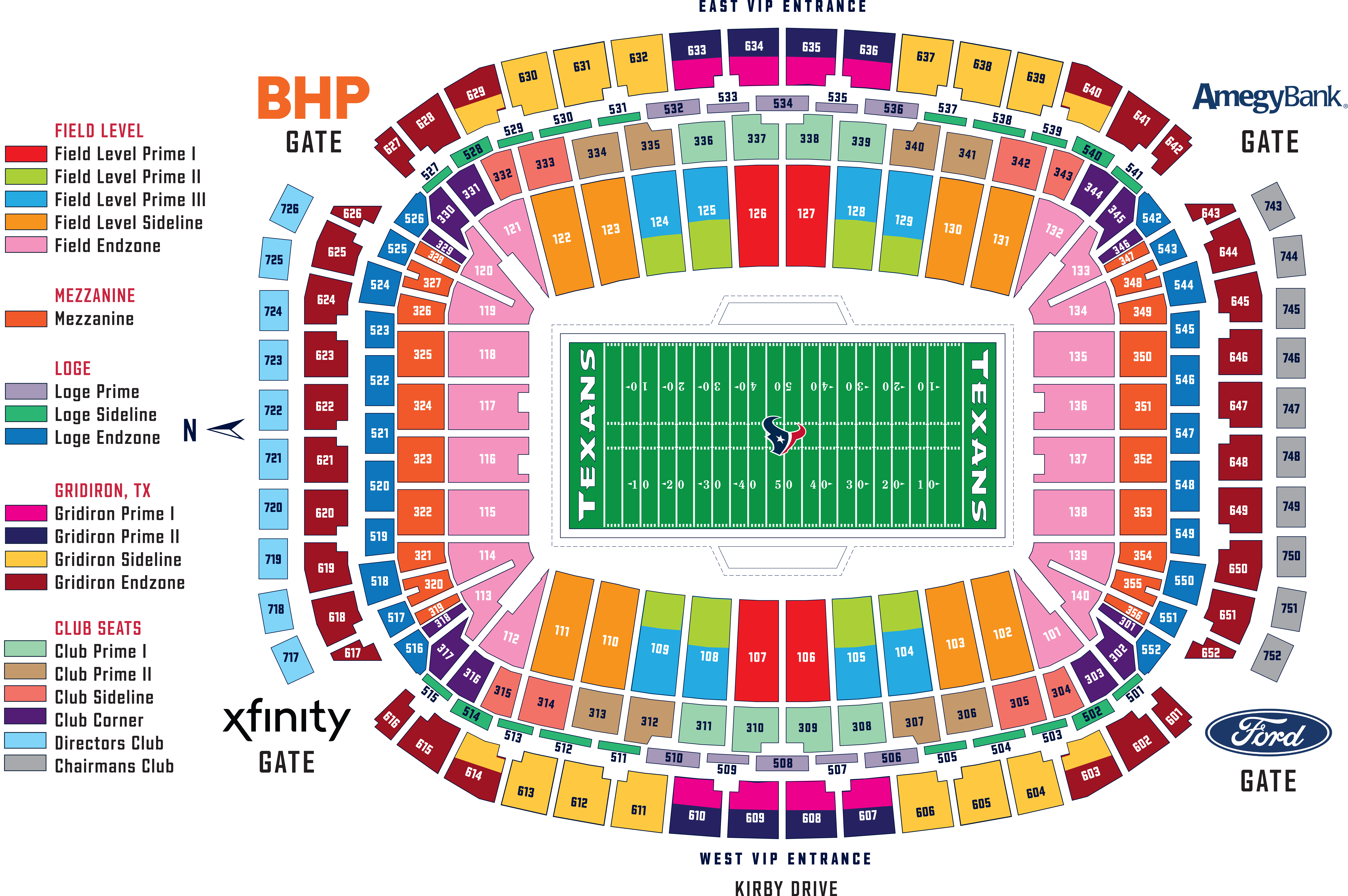 Nrg Stadium Seating View 3d Seating Map | Houstontexans.com