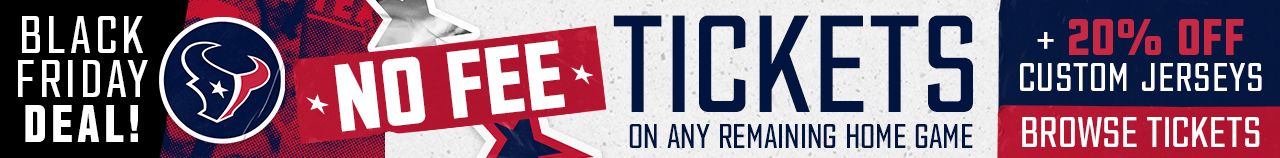 Black Friday Deal | No Fee Tickets on any home game +20% off custom jerseys.browse tickets