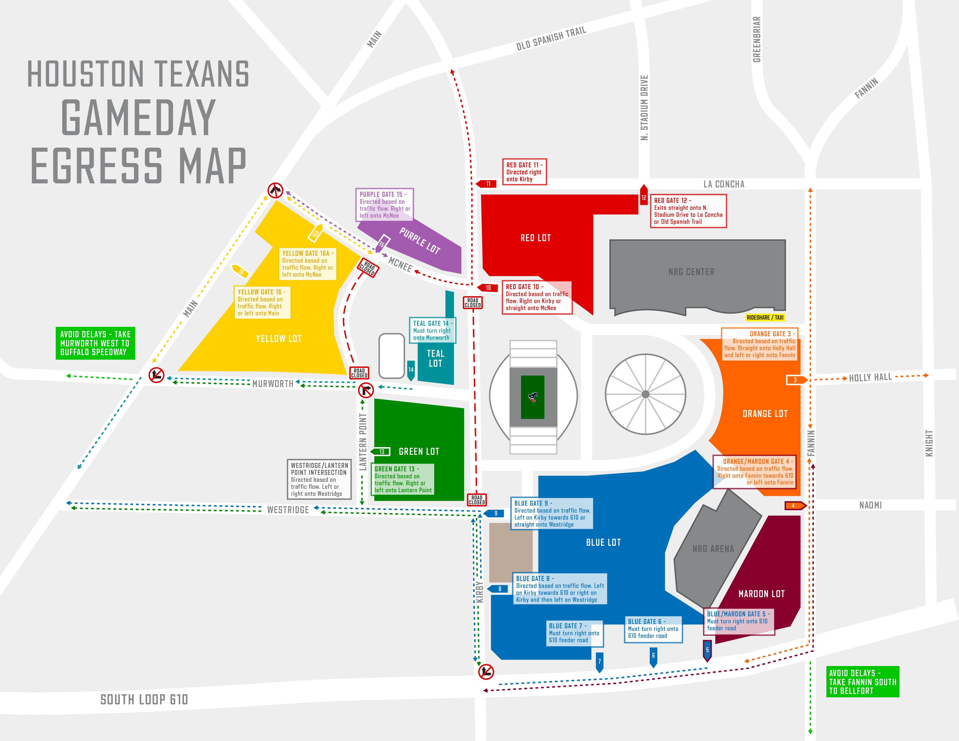 Houston Texans Parking Lots & Passes at NRG Stadium