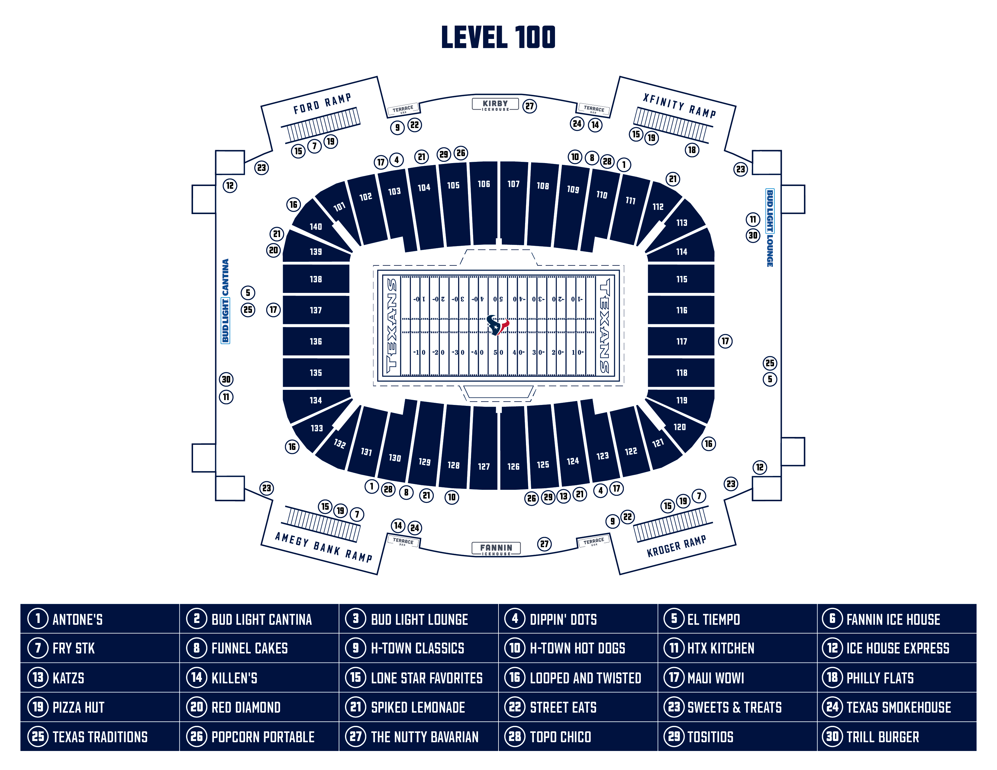 Houston Texans Interactive Seating Chart with Seat Views