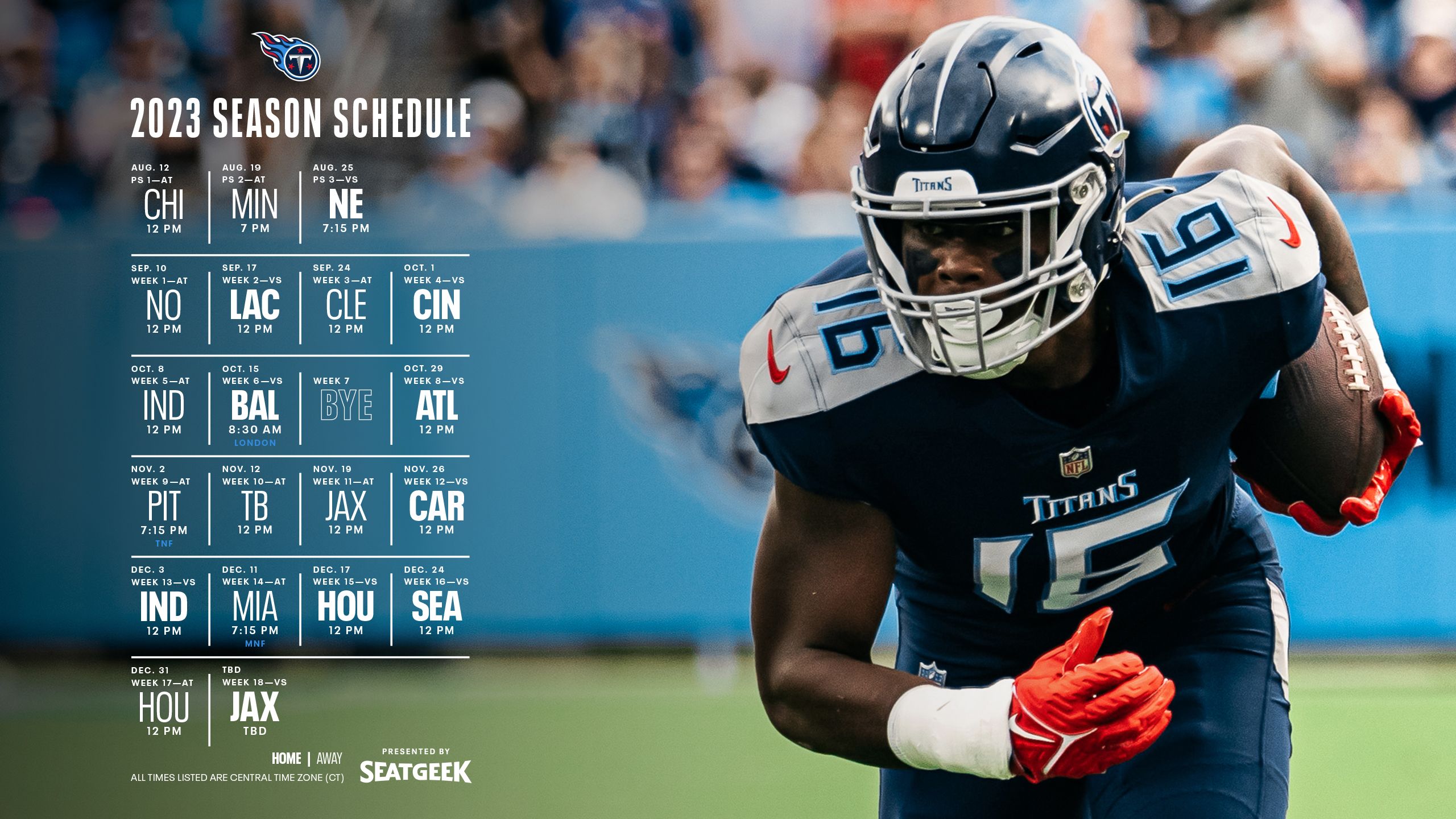 Titans Schedule  Tennessee Titans 