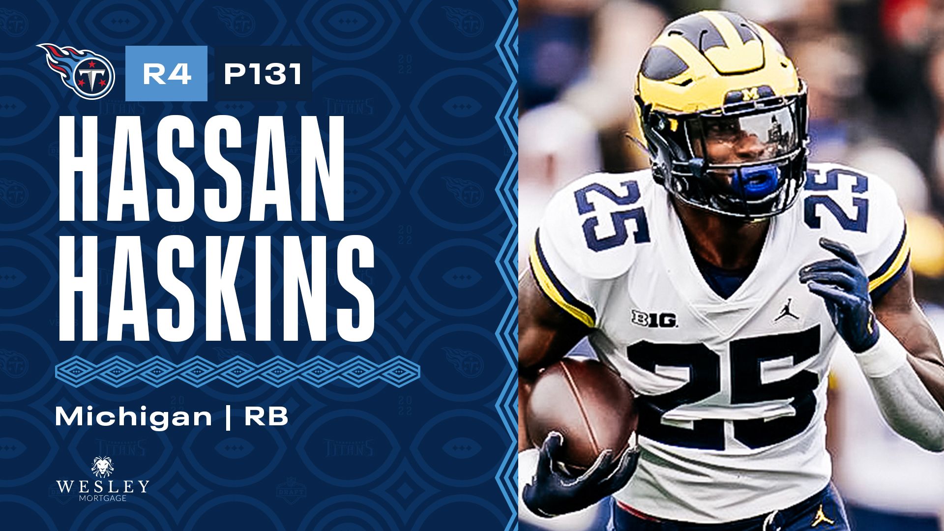 Titans Select Hassan Haskins with No. 131 Pick in 2022 Draft
