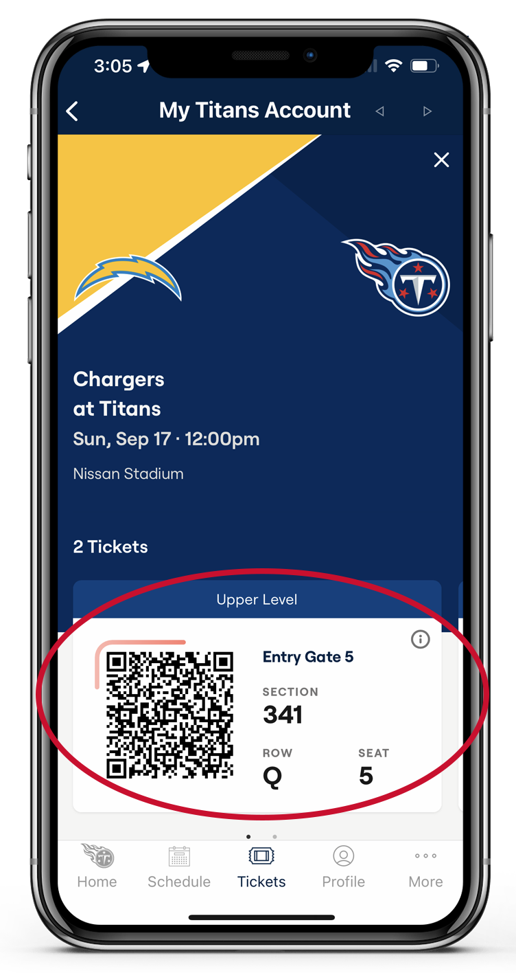 Titans Mobile Tickets  Tennessee Titans 