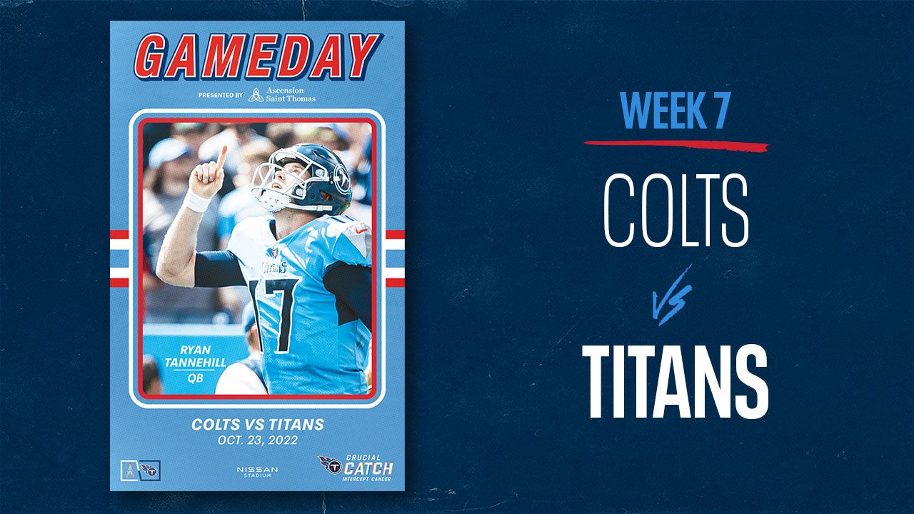 Tennessee Titans vs Indianapolis Colts Flip Card - 2022 Week 7 by Tennessee  Titans - Issuu