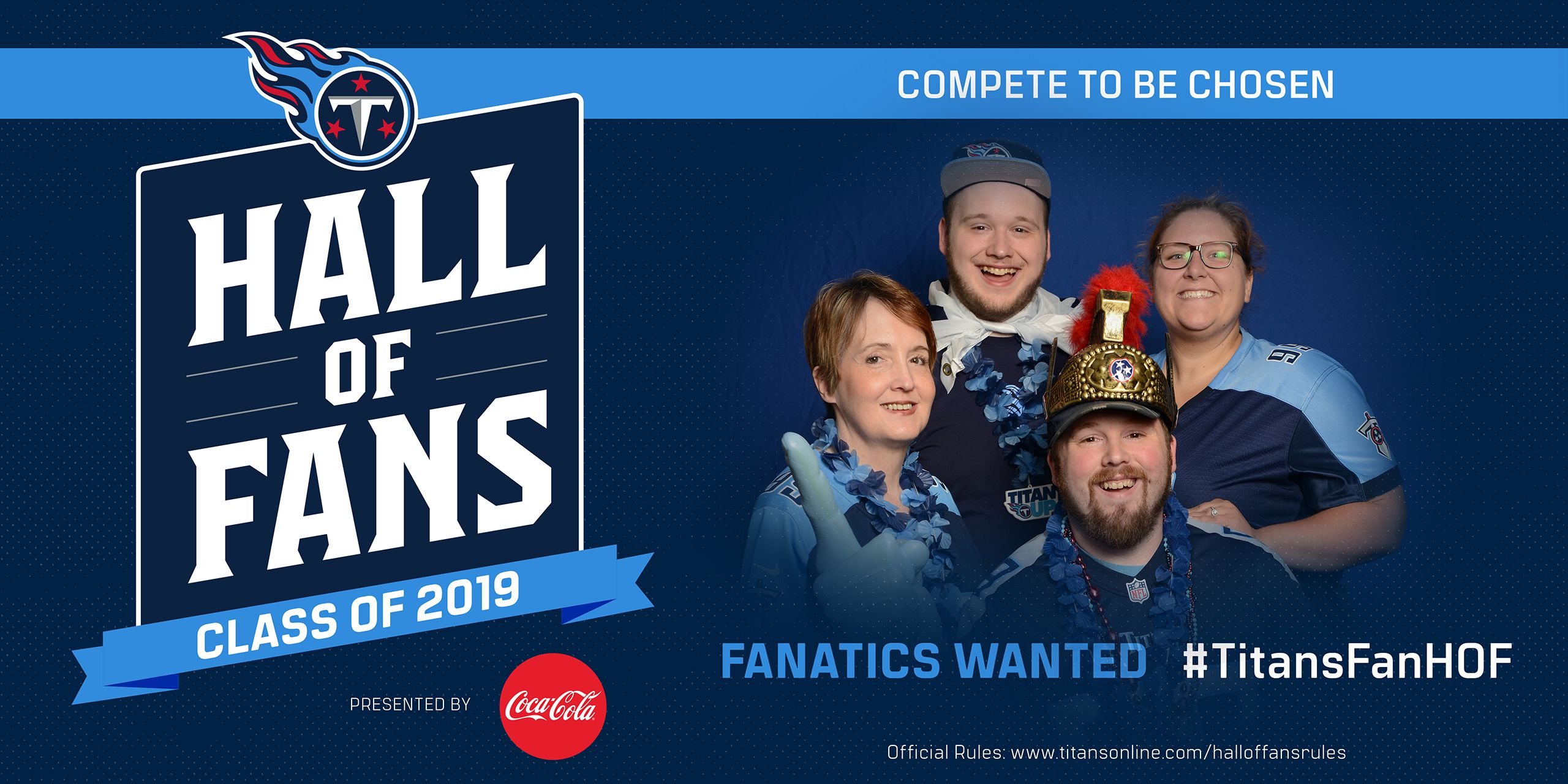 Tennessee Titans - Enter the Titans Hall of Fans Photo Contest presented by  Coke Zero to WIN season tickets and have YOUR own personal Titans Hall of  Fans banner displayed at LP