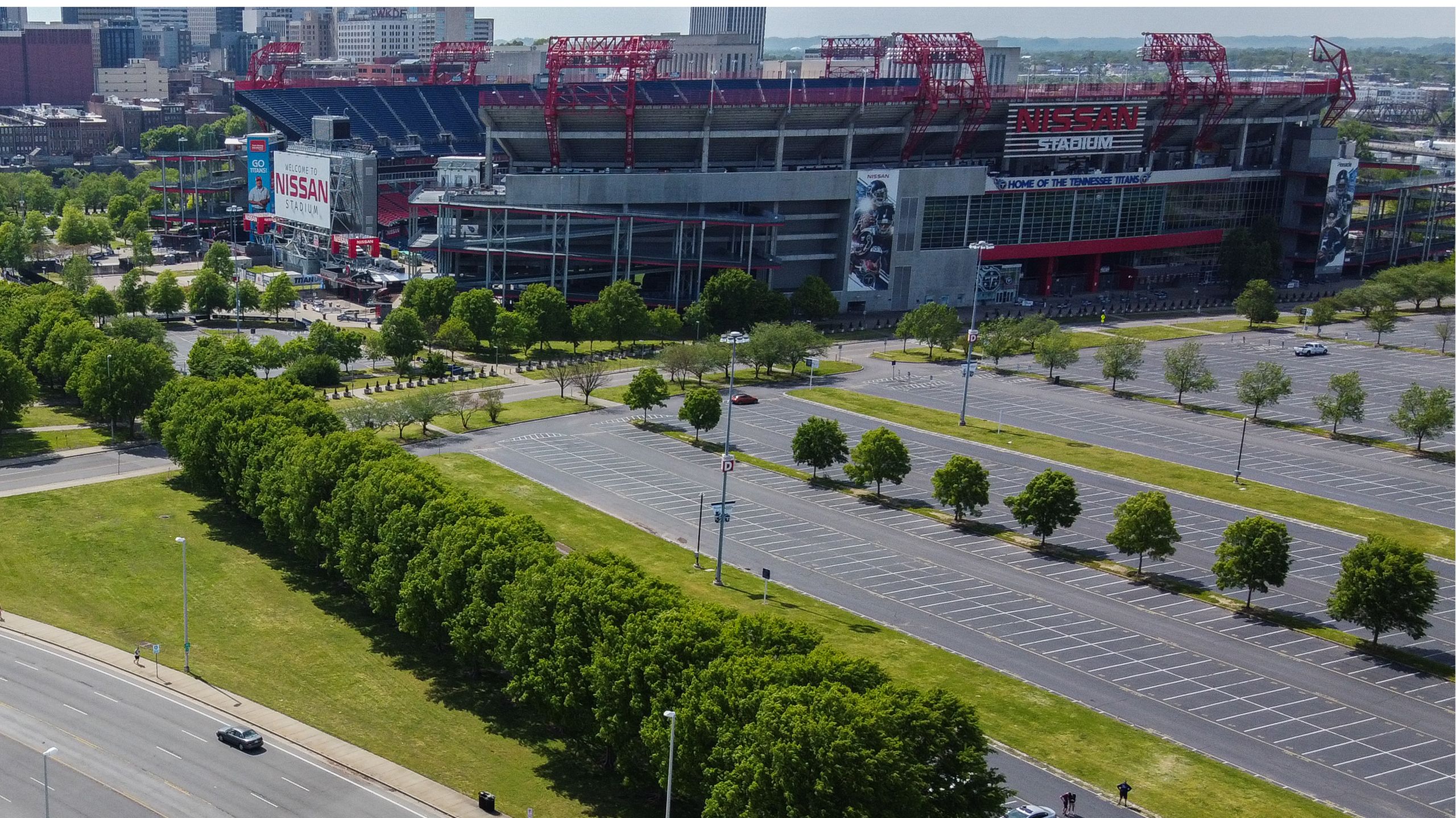 Nissan Stadium parking in Nashville ahead of Titans-Bengals game