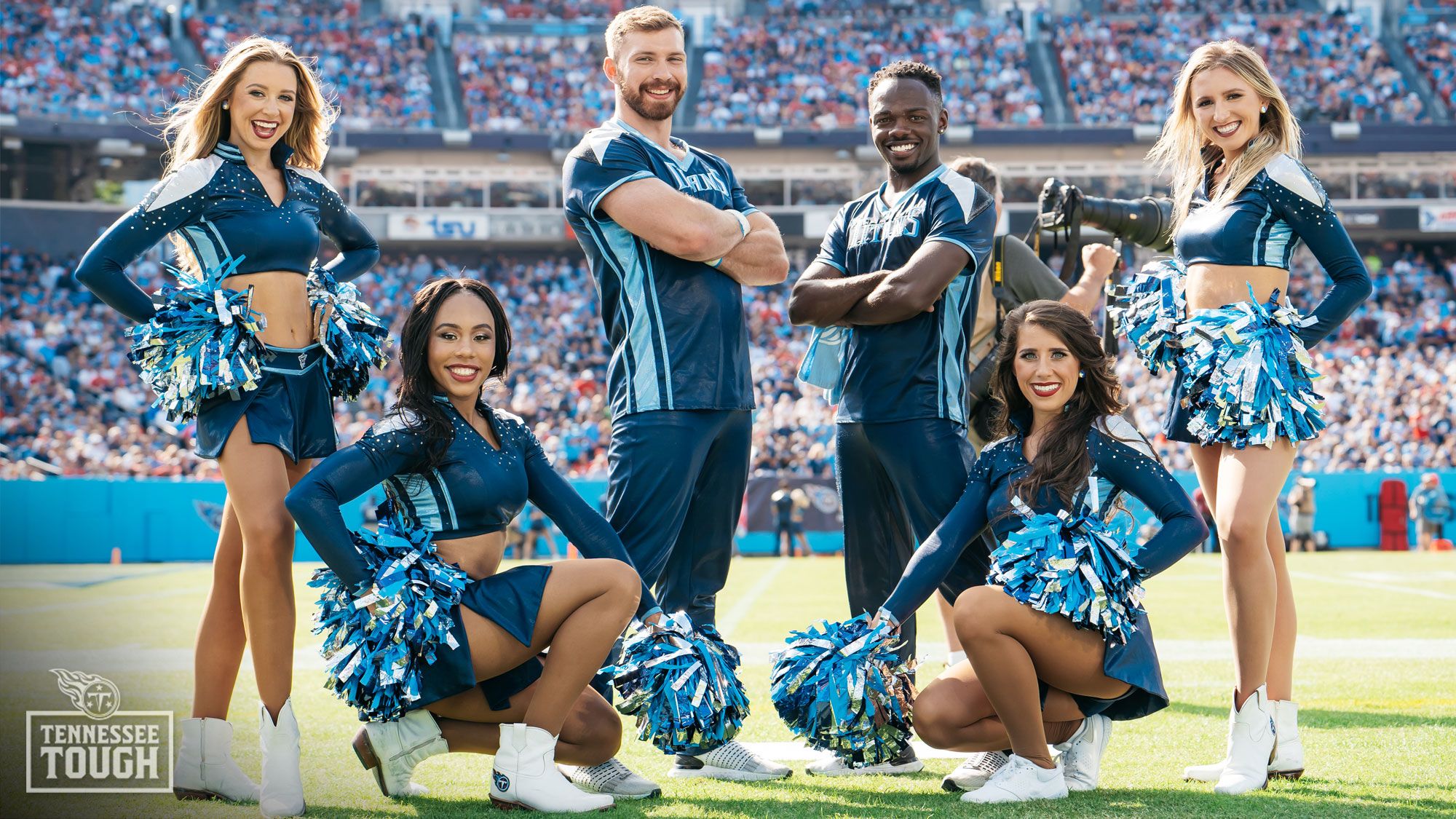 Tennessee Titans cheerleaders perform in the first half of an NFL