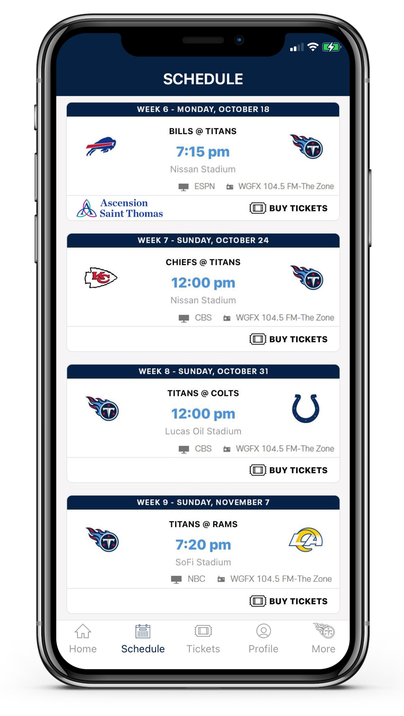 Titans Mobile Tickets  Tennessee Titans 