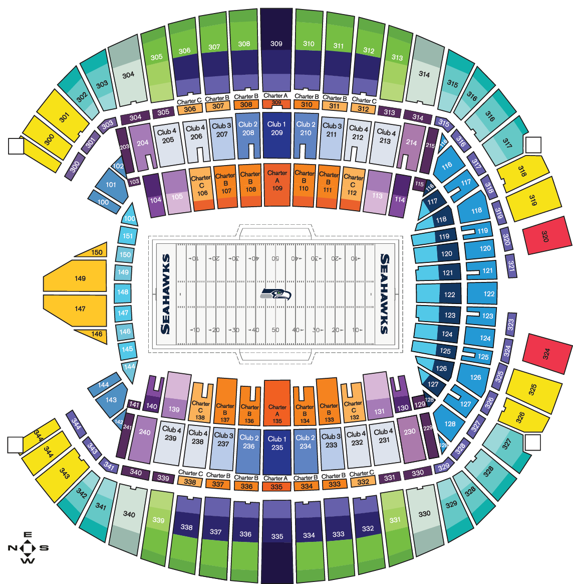 centurylink field seating map Seattle Seahawks Seating Chart At Centurylink Field Seattle