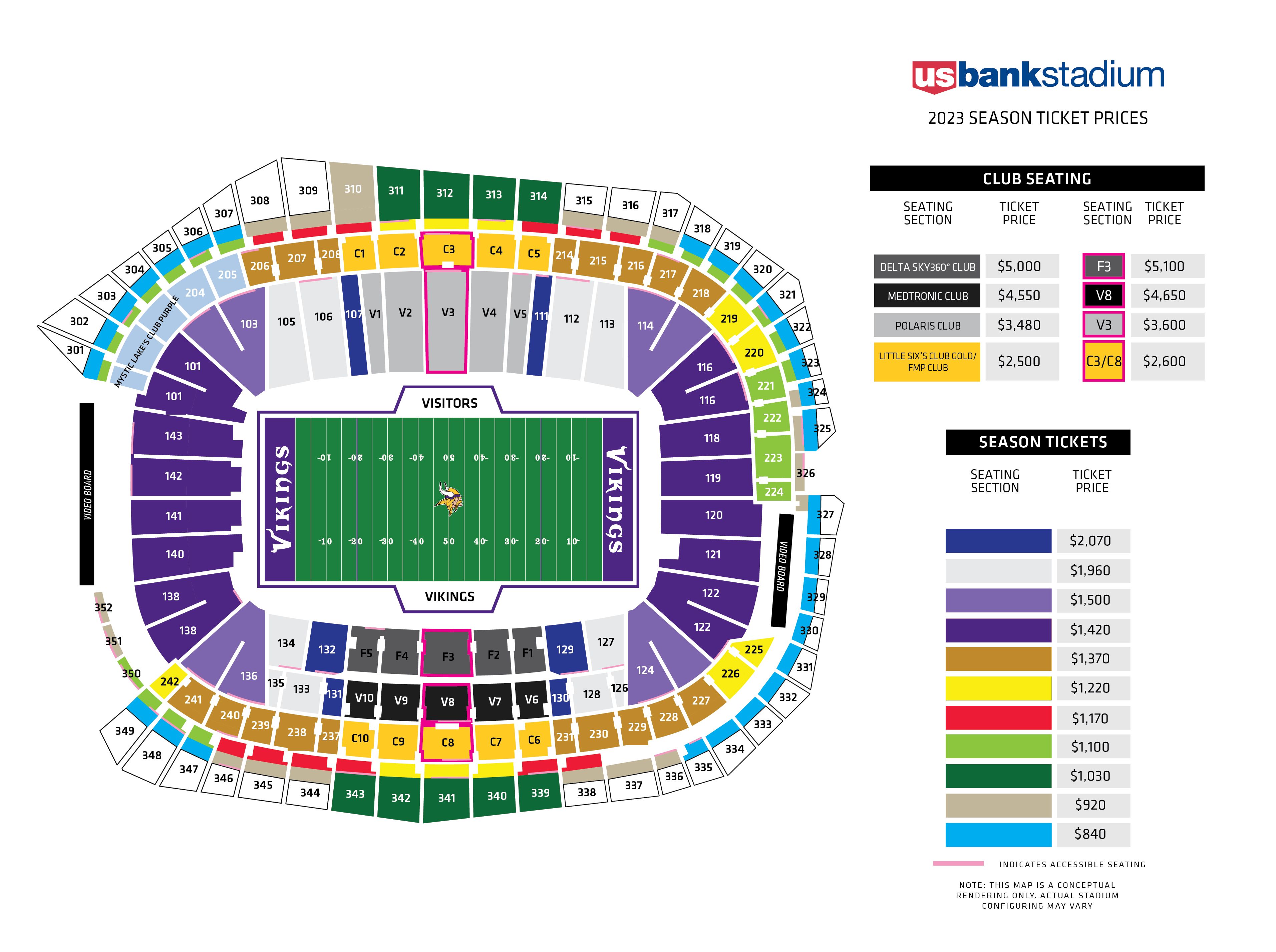 Concert Us Bank Stadium Seating Chart